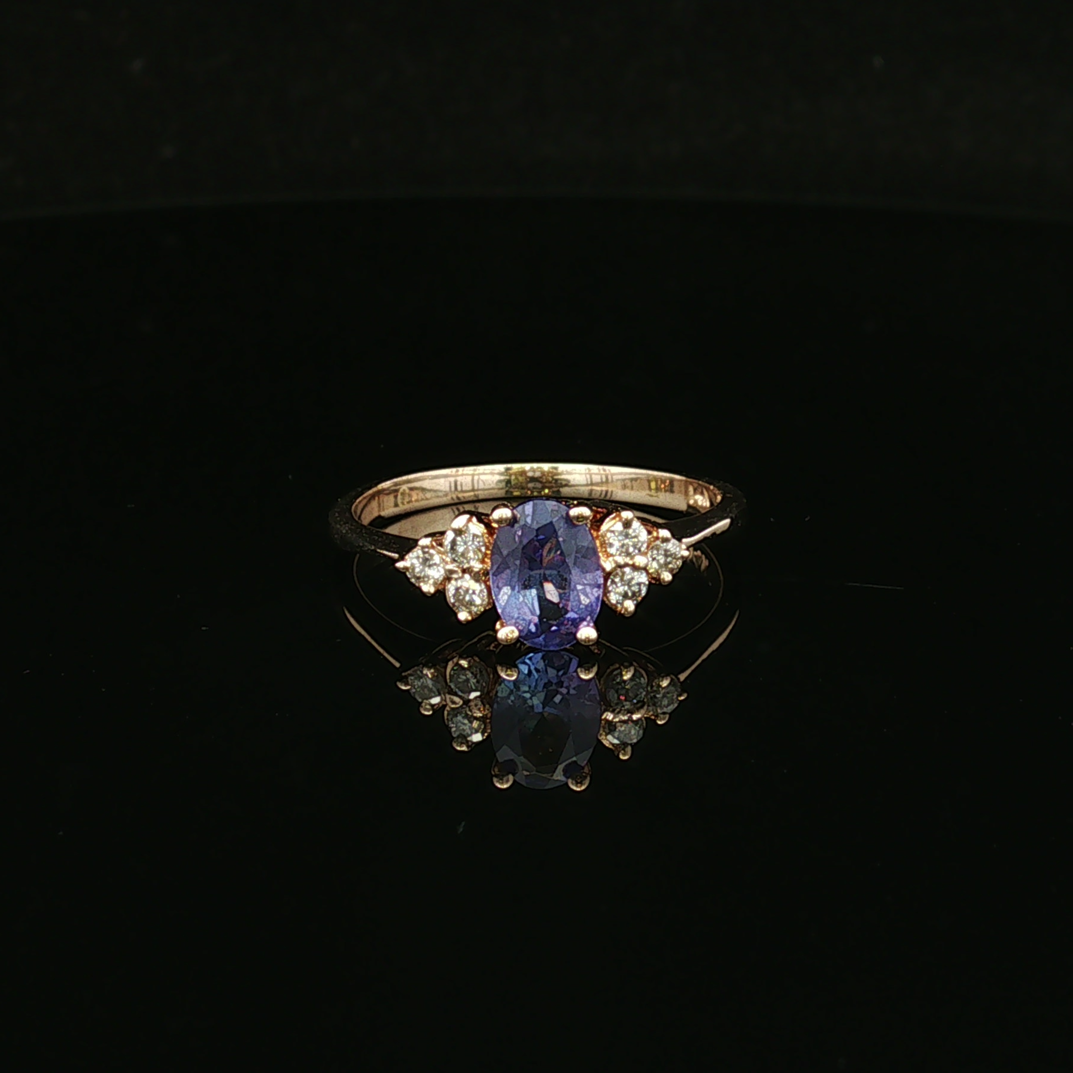 Adiralyn 14KY .85 CT Oval Tanzanite & .21 CTW Diamond Ring
