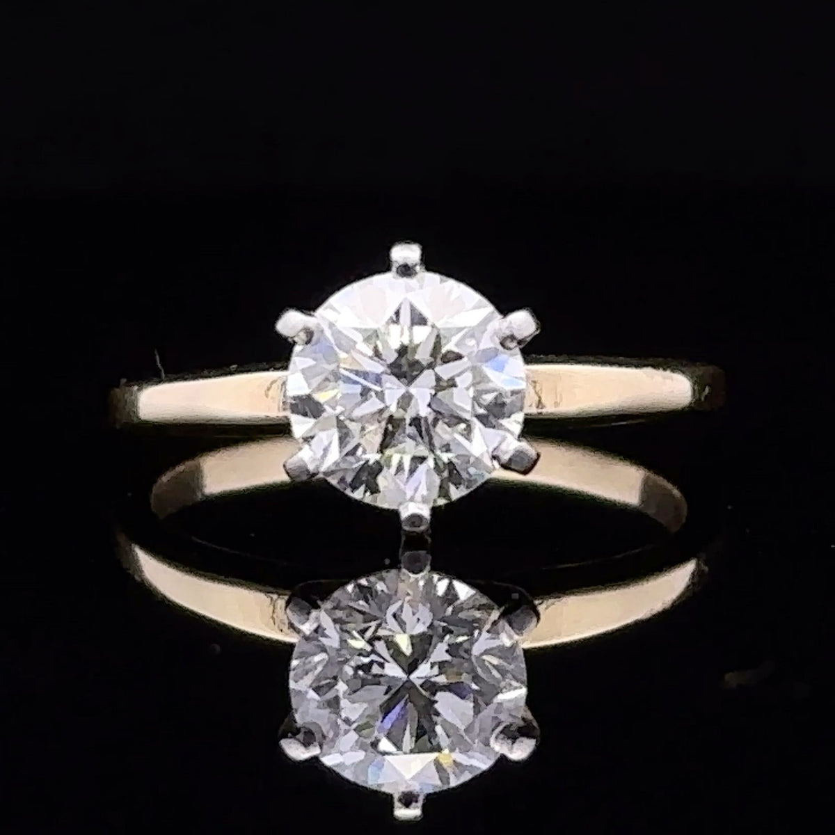 Celia 14k Yellow Gold 1.51ct Diamond Solitaire Ring