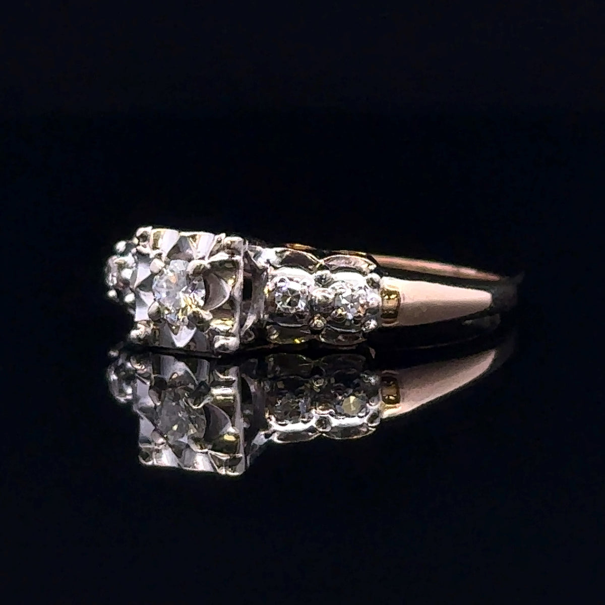 Teresa 14KTT .10 Ct. Center Diamond Engagement Ring