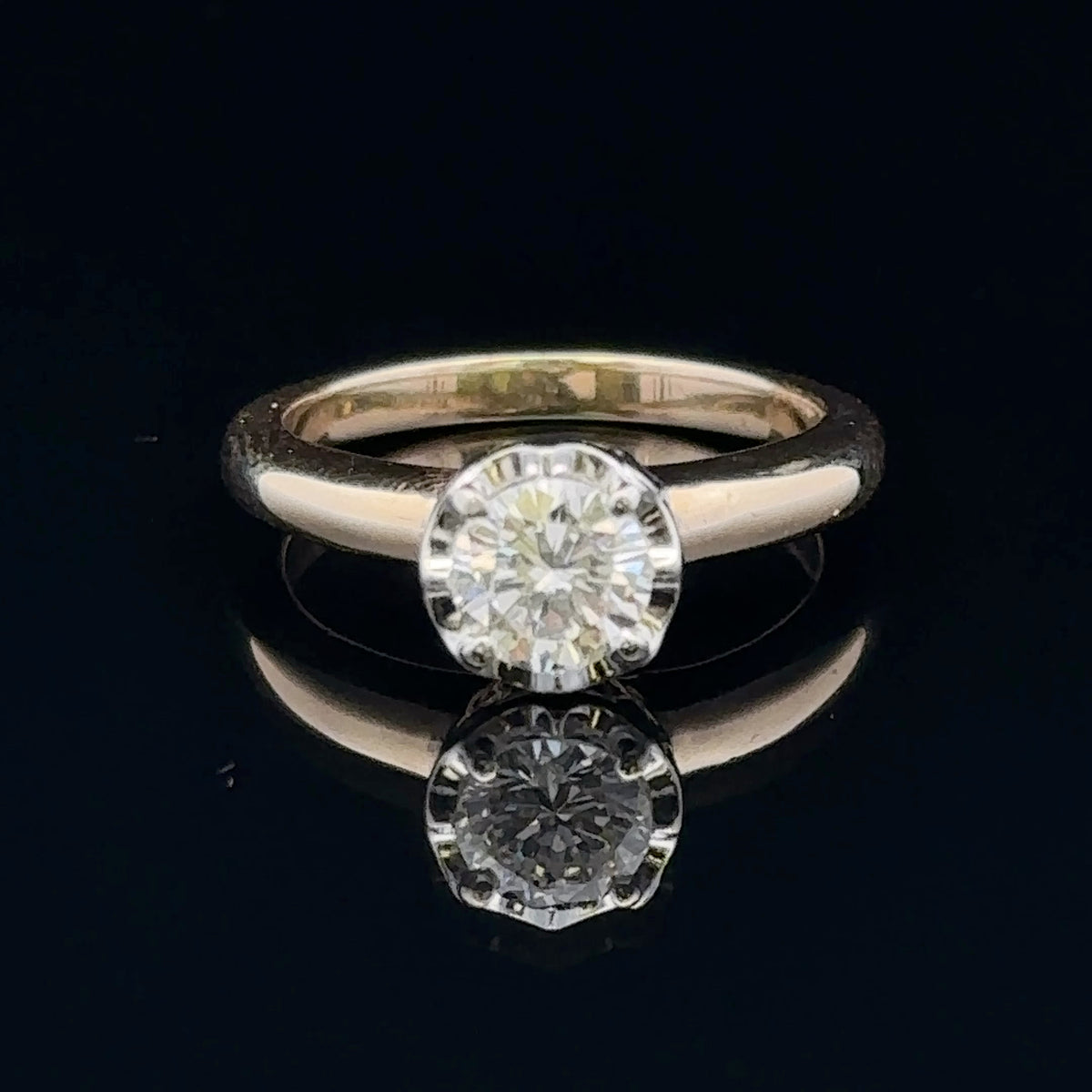 Casey 14k Yellow Gold Diamond Solitaire Engagement Ring