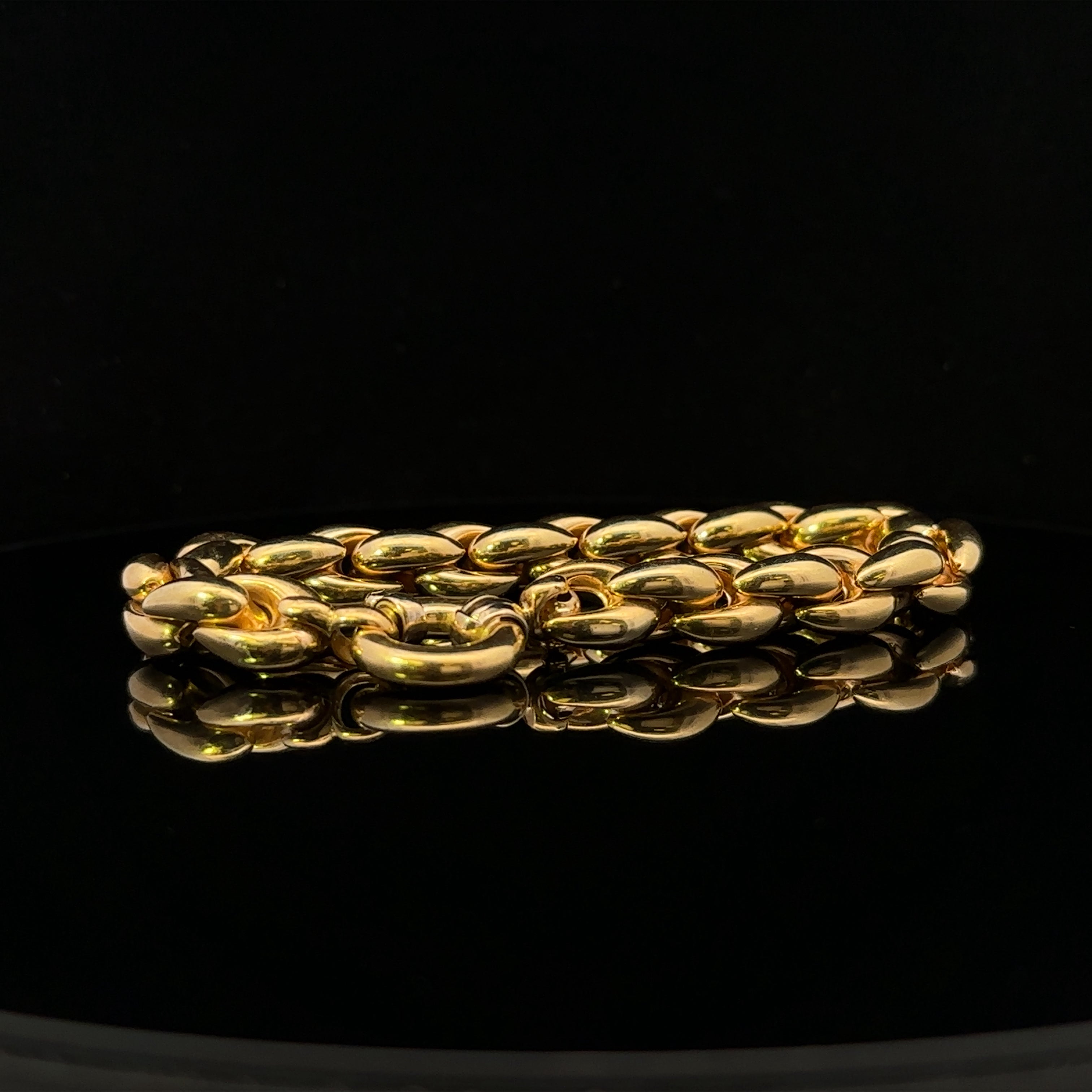 Jenny 18K Yellow Gold Fancy Curb Link Bracelet