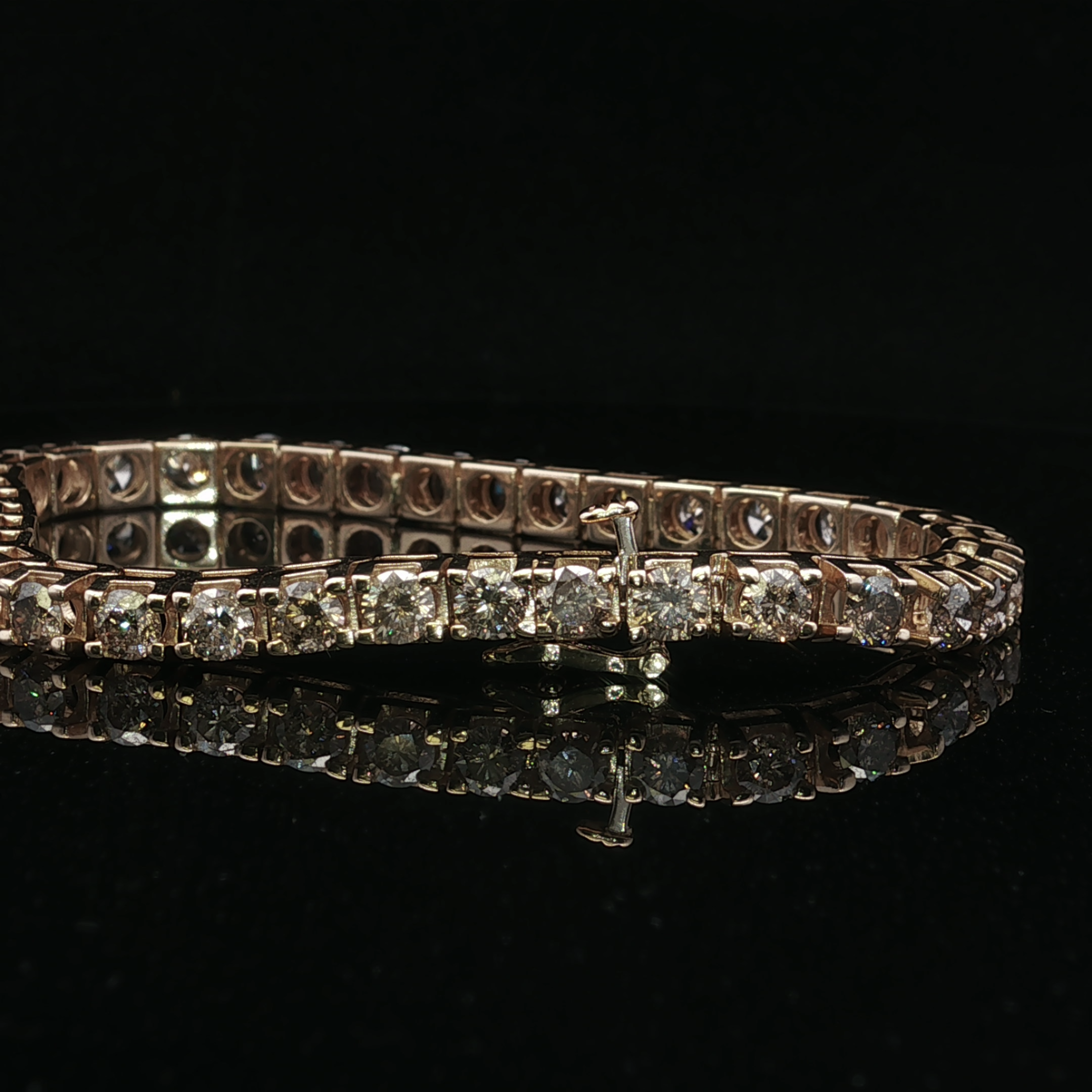 Sandra 14K Yellow Gold Diamond Tennis Bracelet