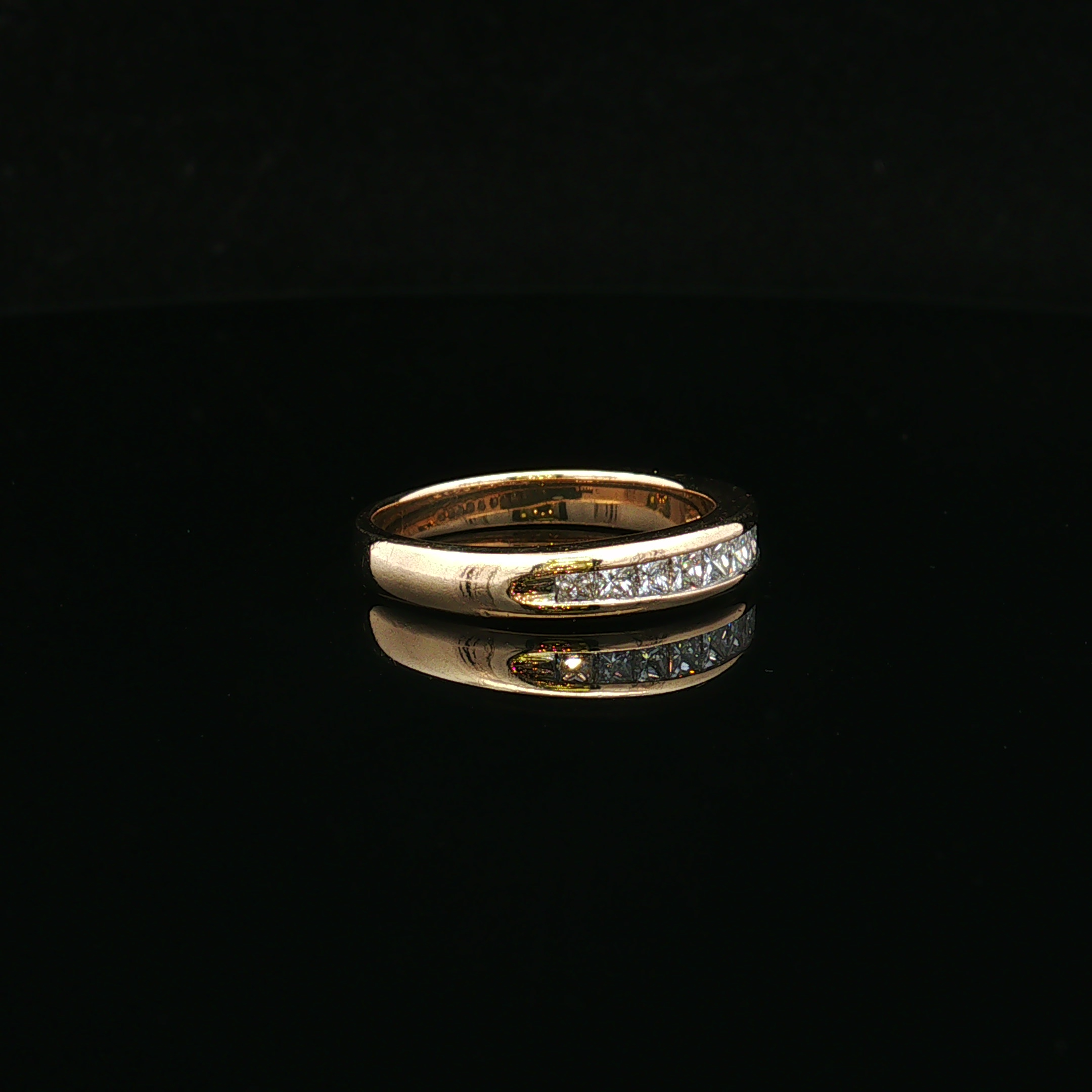 Wrena 14KY .36 CTW Princess Cut Diamond Anniversary Band