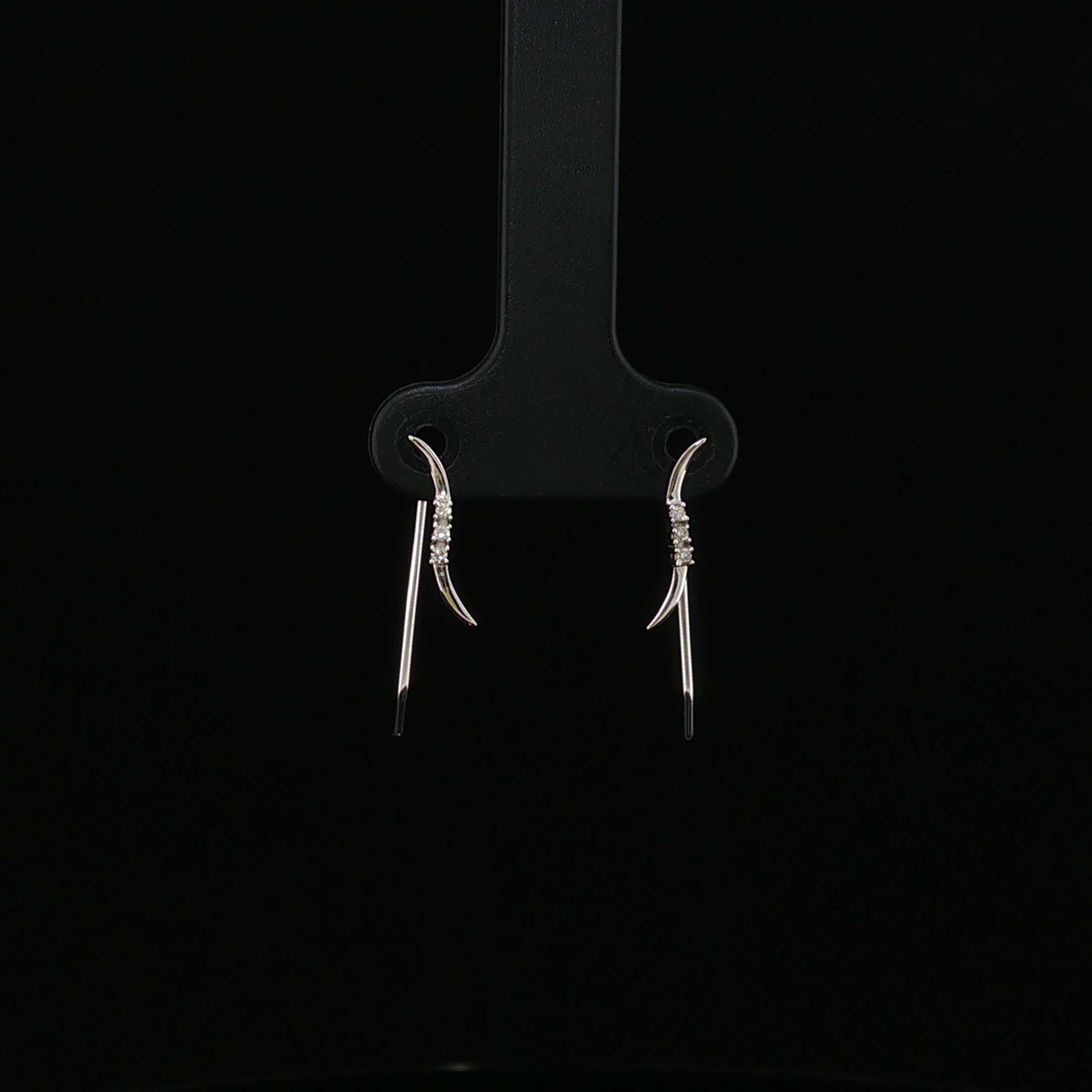 Oleta 14K White Gold Diamond Ear Crawlers