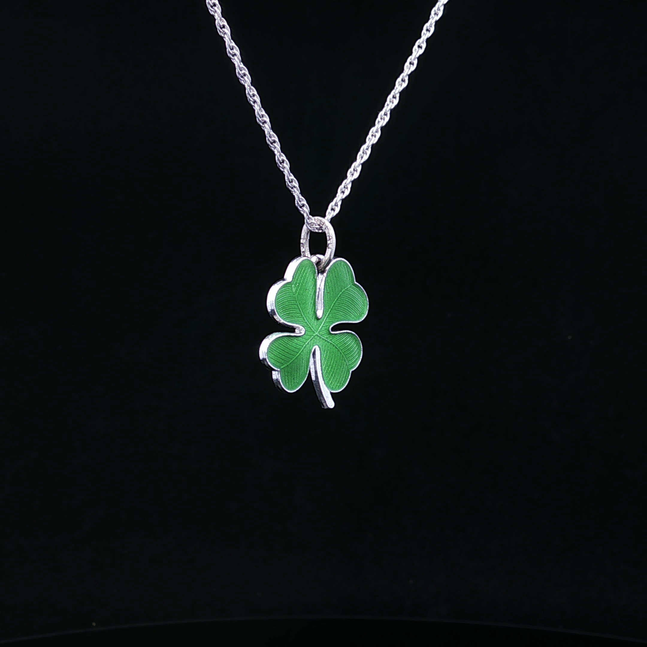 Lucky Sterling Silver 4 Leaf Clover Necklace – 18"