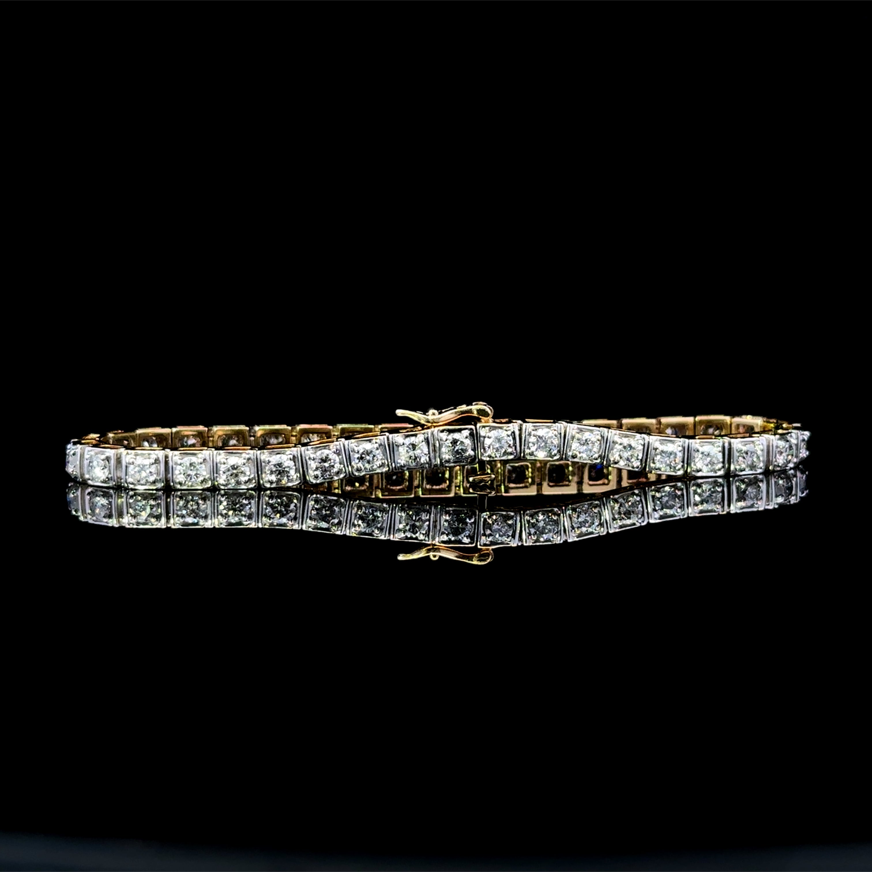 Chelsea Two-Tone 14K Gold Tennis Bracelet with 3.00ctw Diamonds