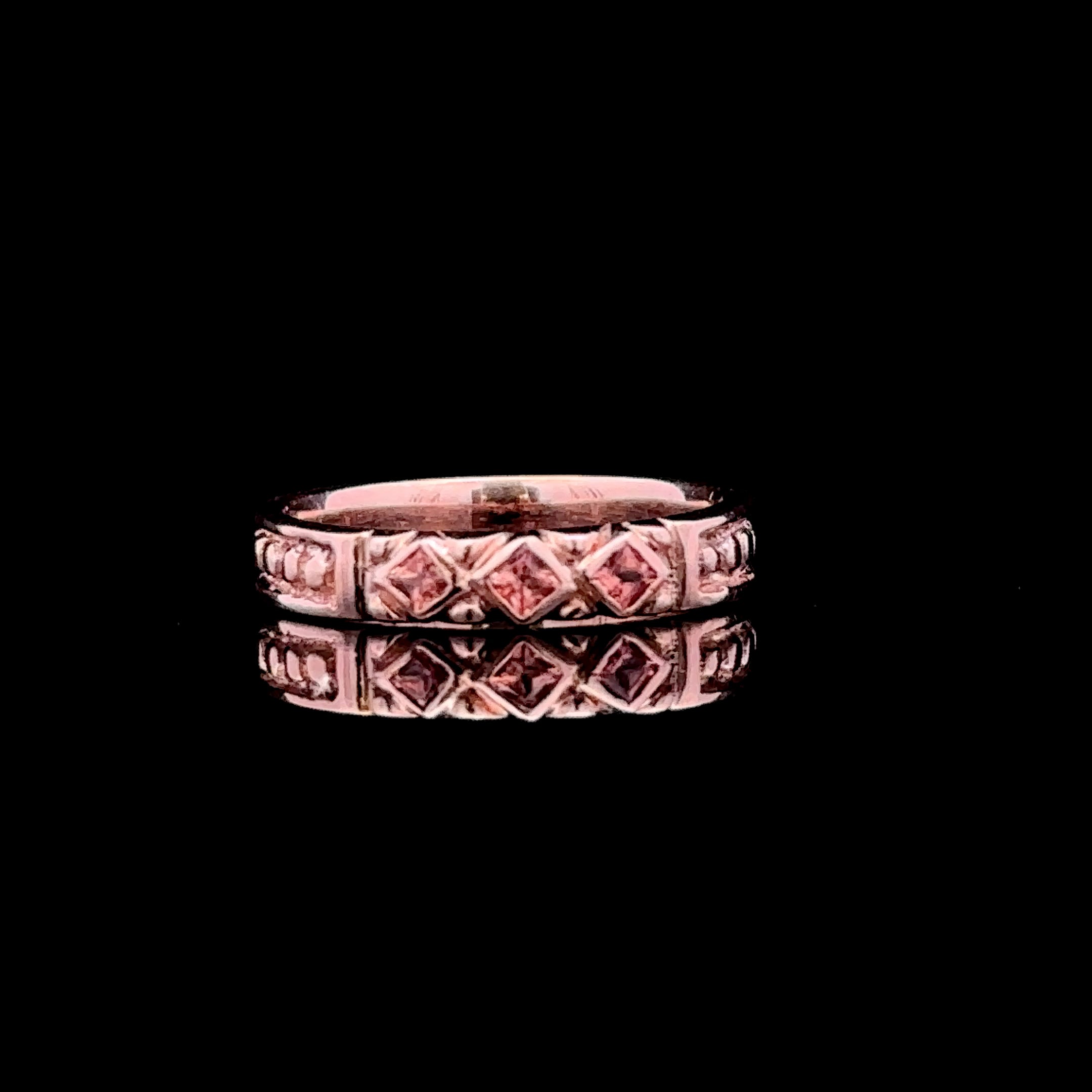 Lindsey 14K Rose Gold Three-Stone Pink Tourmaline Ring