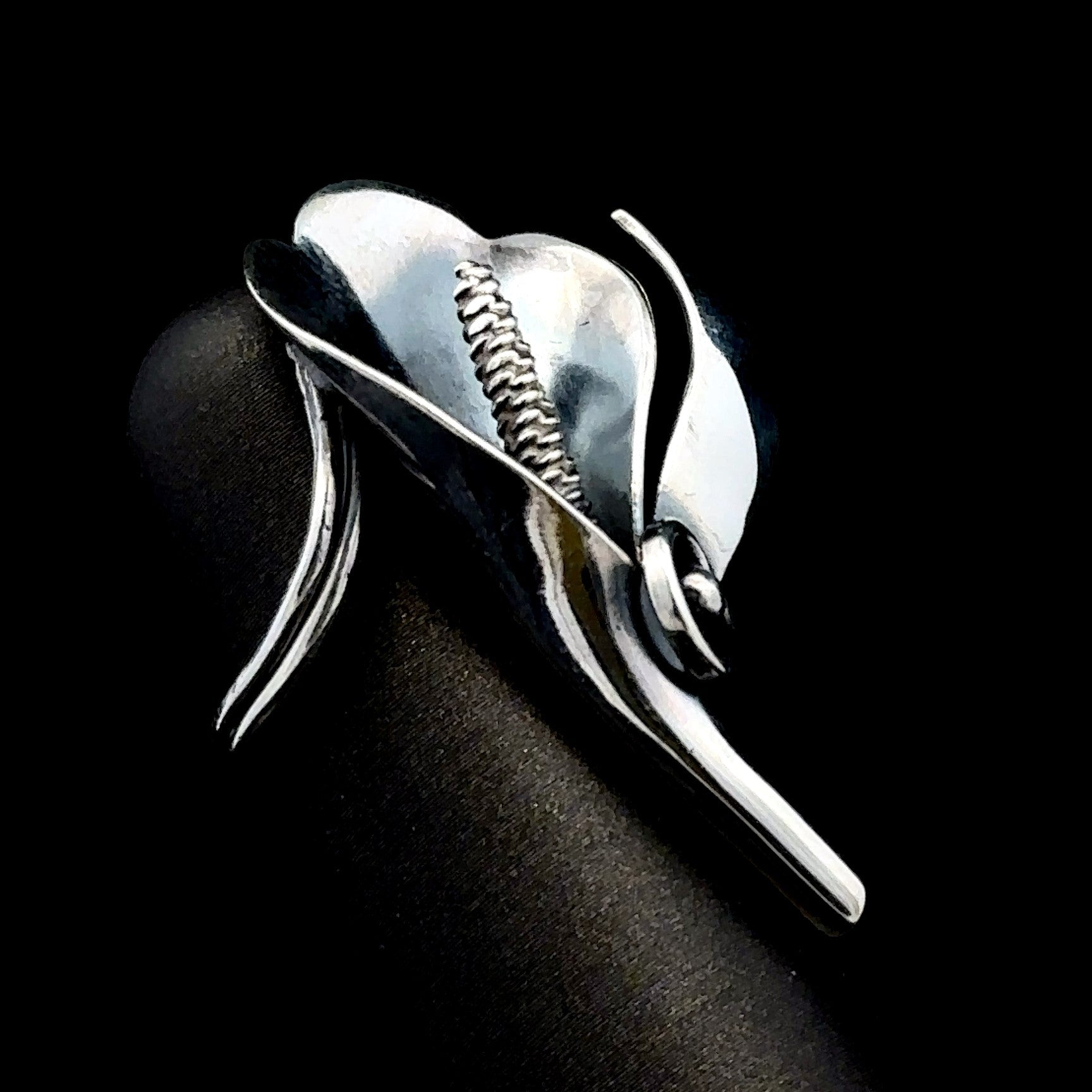 Folmere Denmark Antiqued Silver Flower Ring