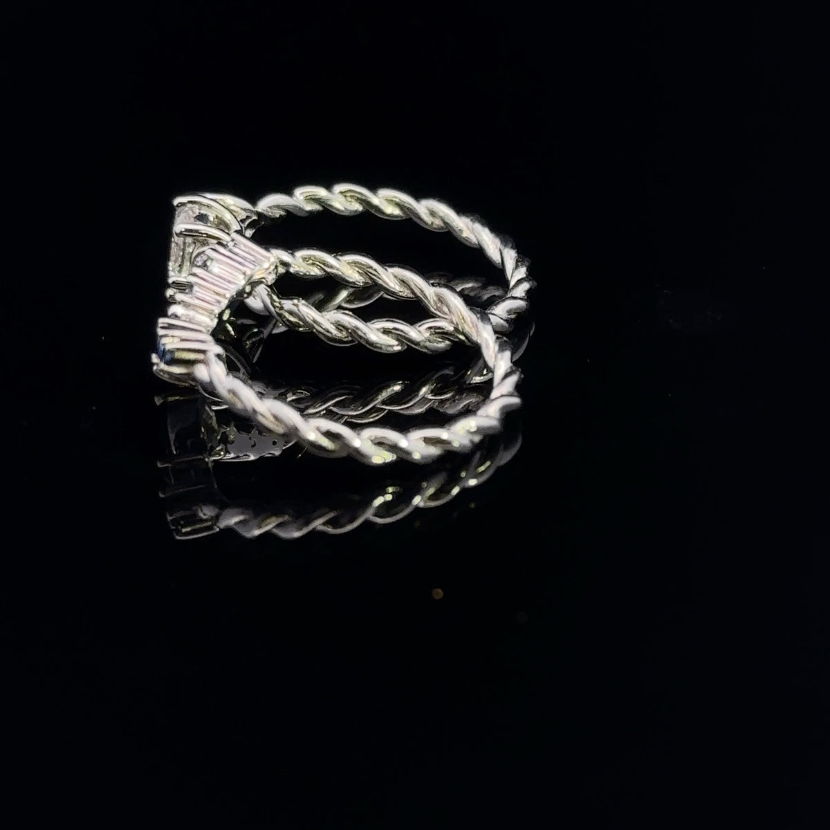 Aquaria 14k White Gold Diamond & Sapphire Wedding Set