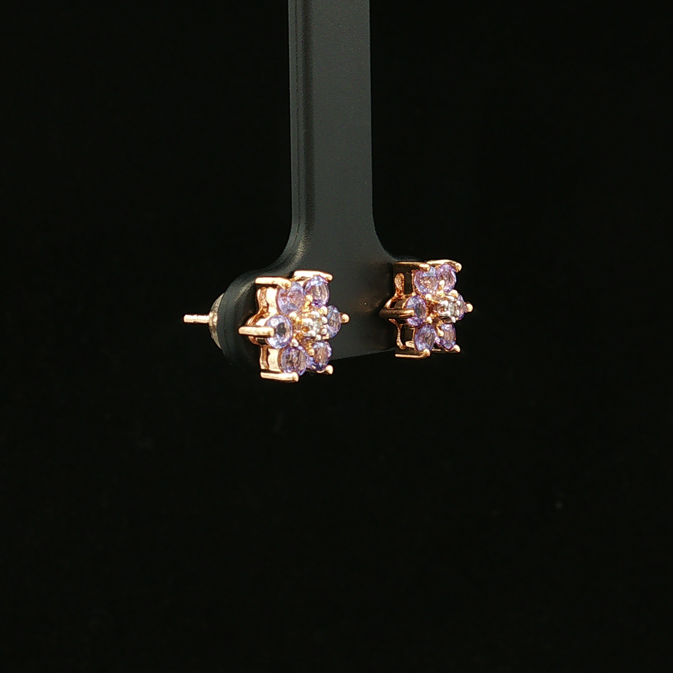 Rue 10K Yellow Gold Tanzanite & Diamond Earrings