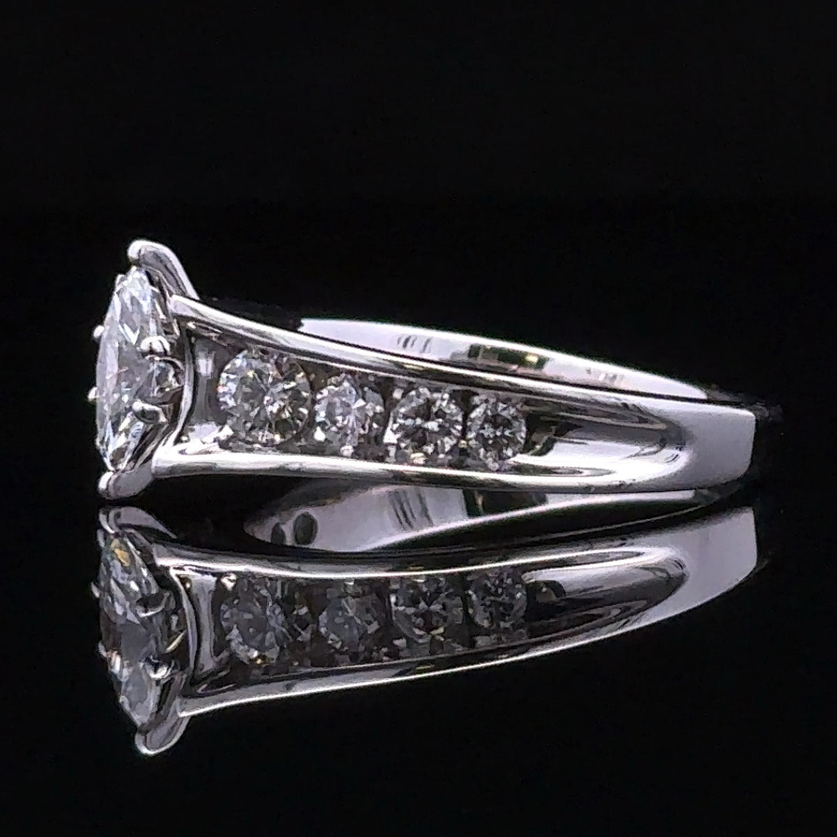 Adeline 14k White Gold Marquise Diamond Engagement Ring