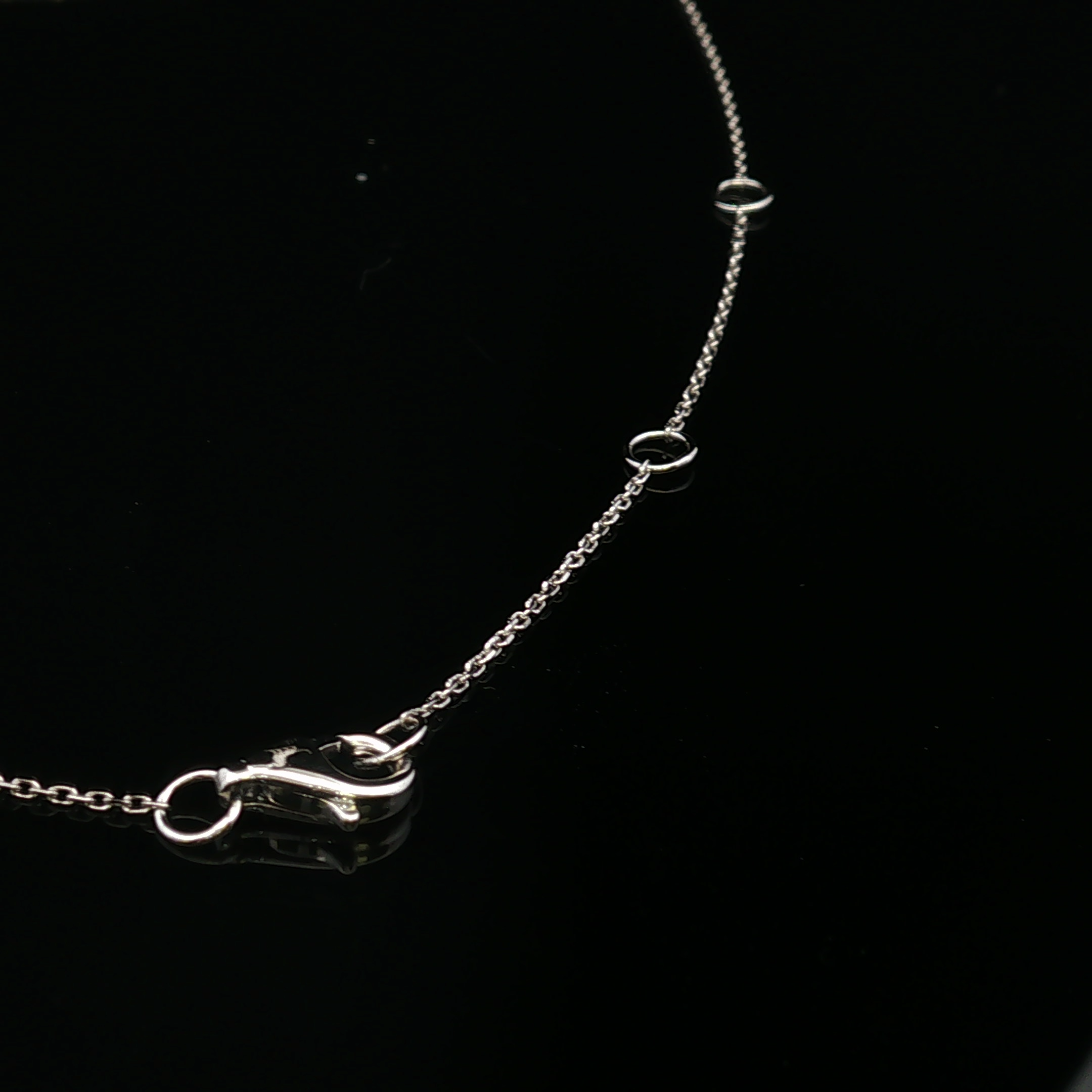 Thalia 18KW Adjustable .28 CTW Diamond Drop Necklace