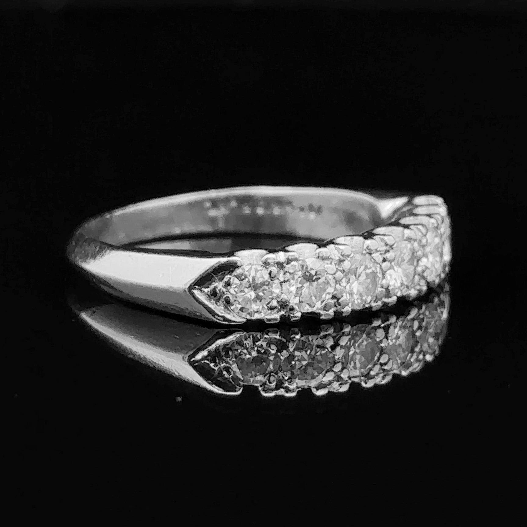 Ansley Diamond Wedding Band in Platinum