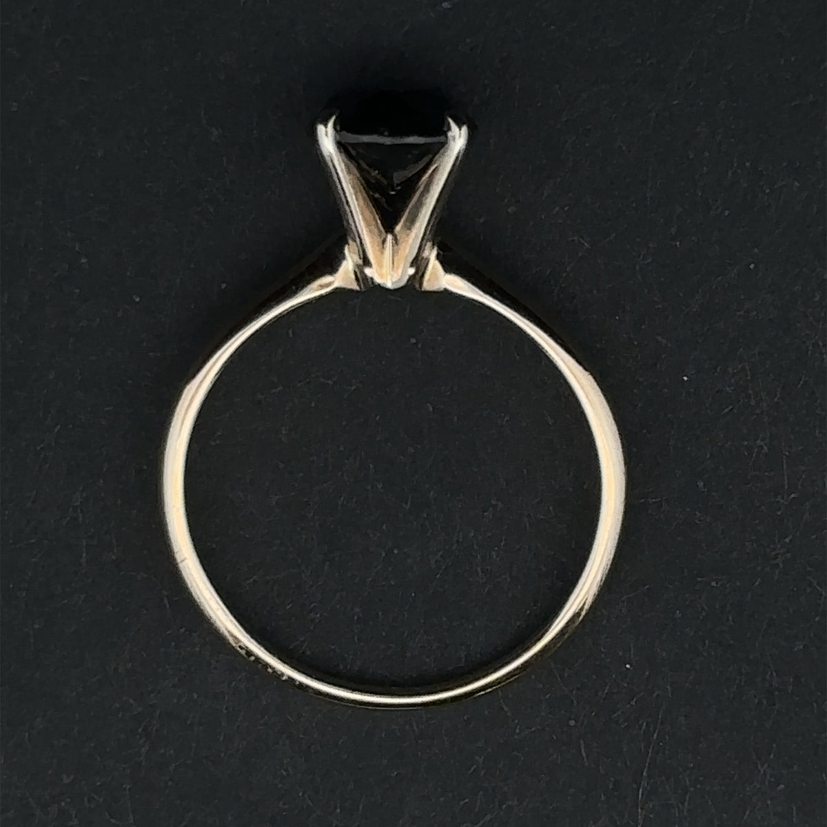 Sabrina Two-Tone 14K Engagement Ring with 1.50ct Black Diamond