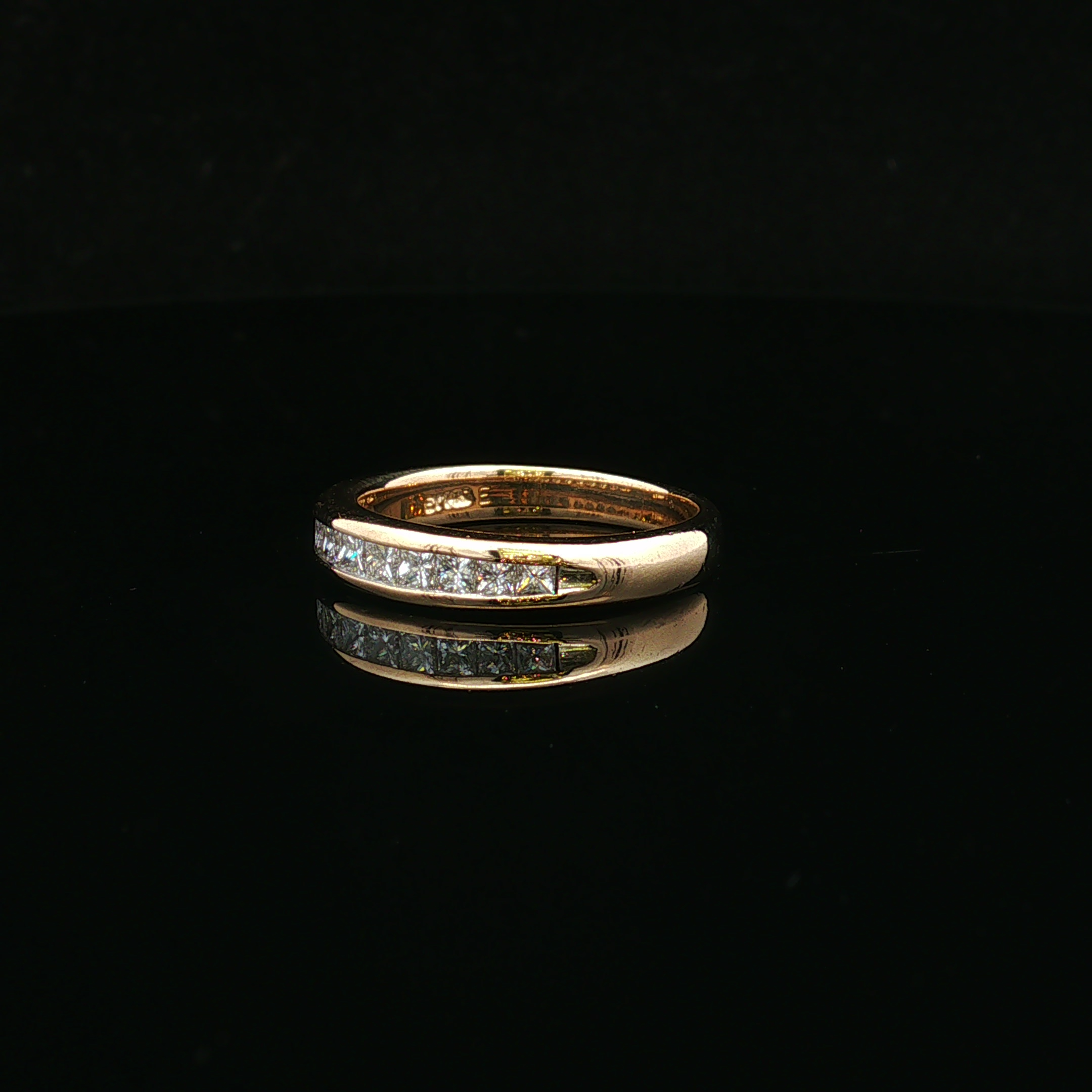 Wrena 14KY .36 CTW Princess Cut Diamond Anniversary Band