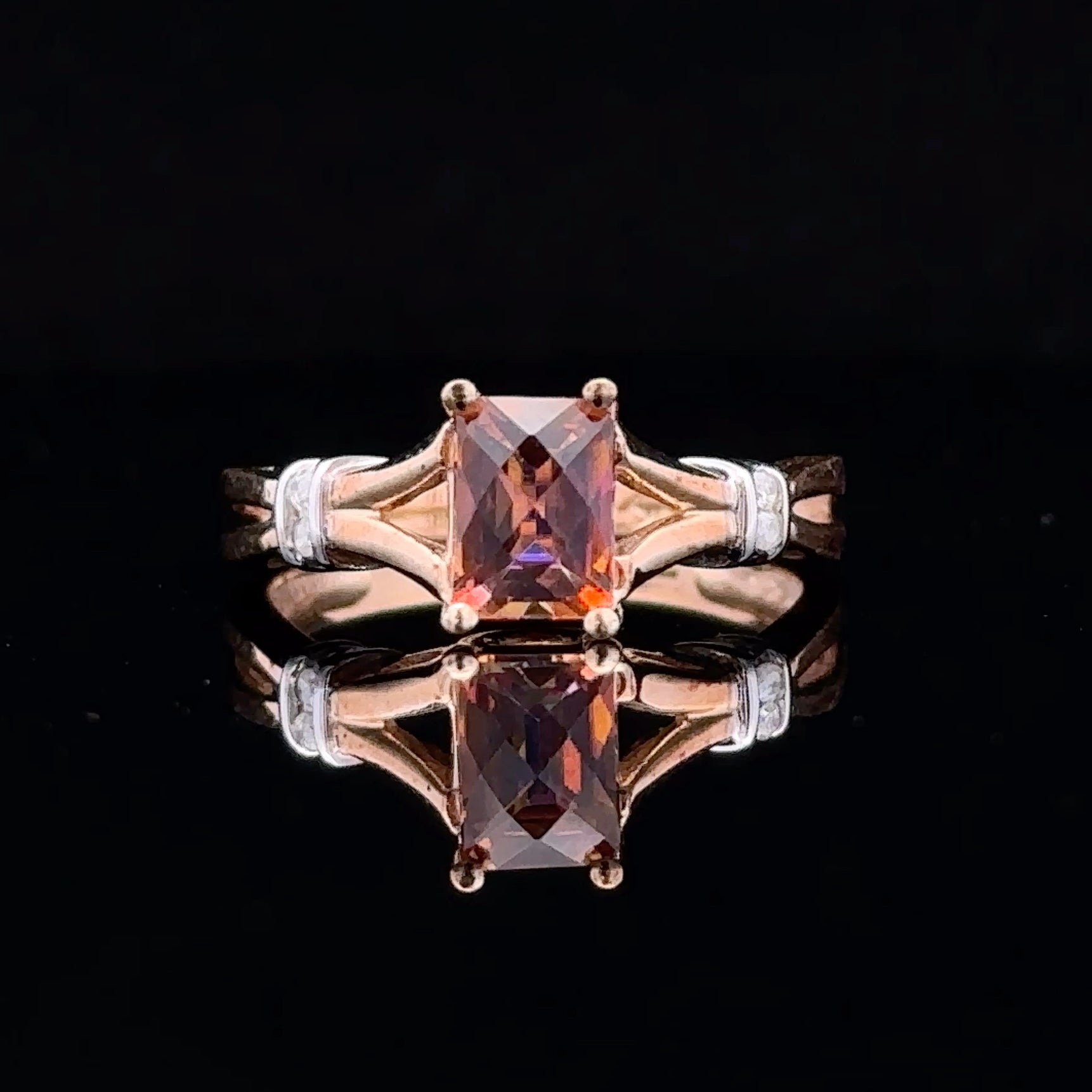 Jordyn Gold Ring with Sunrise Topaz