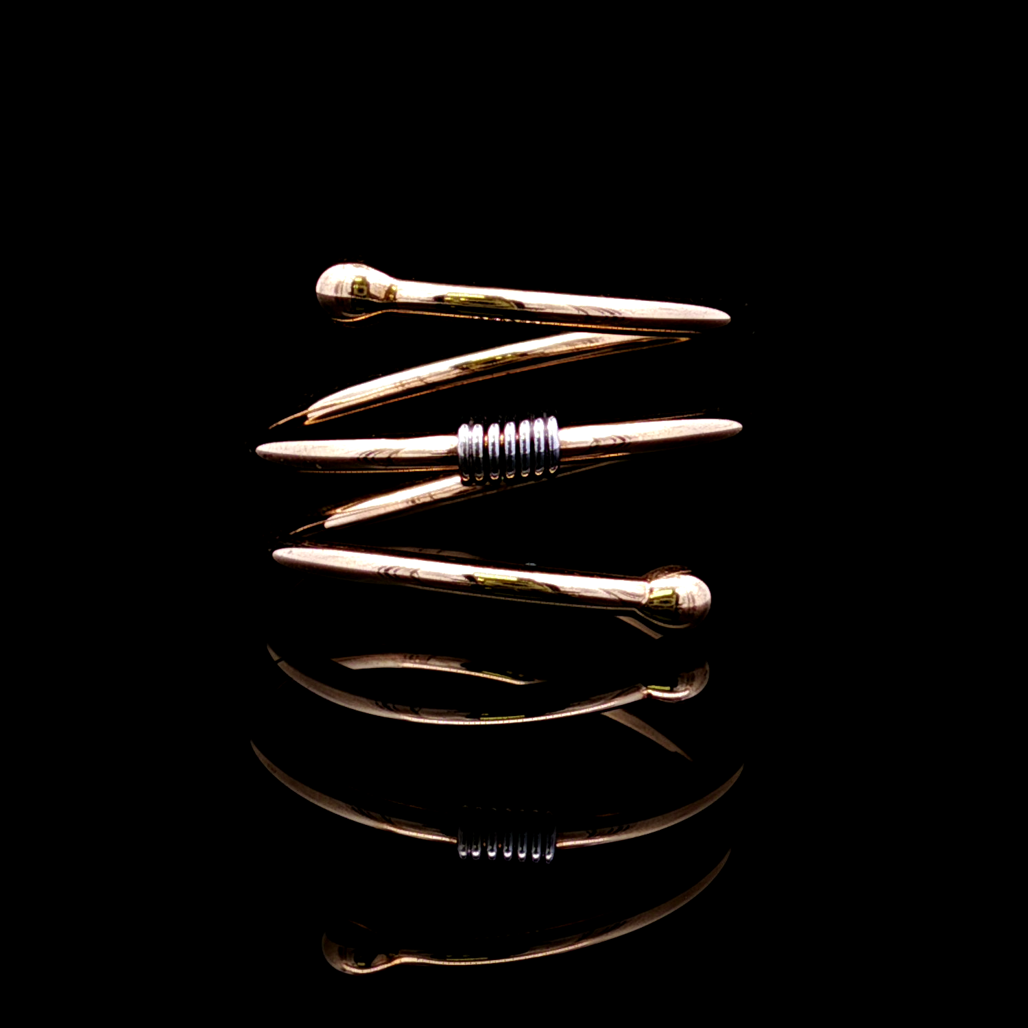 Kamari 14K Yellow Gold Two-Tone Loop Ring by Kathryn Pearce