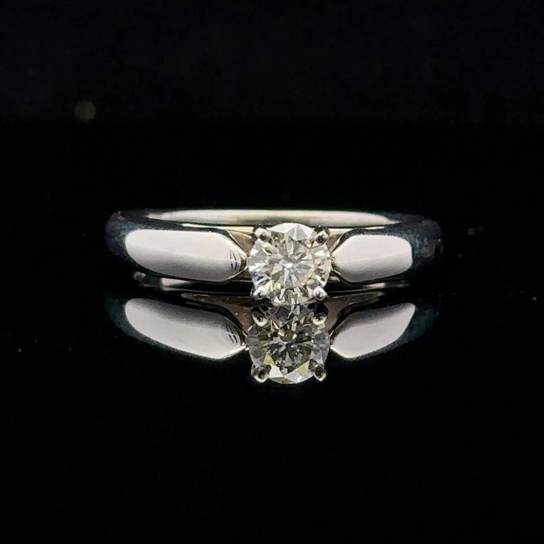 Sibil 14KW .39CT Round Diamond Engagement Ring