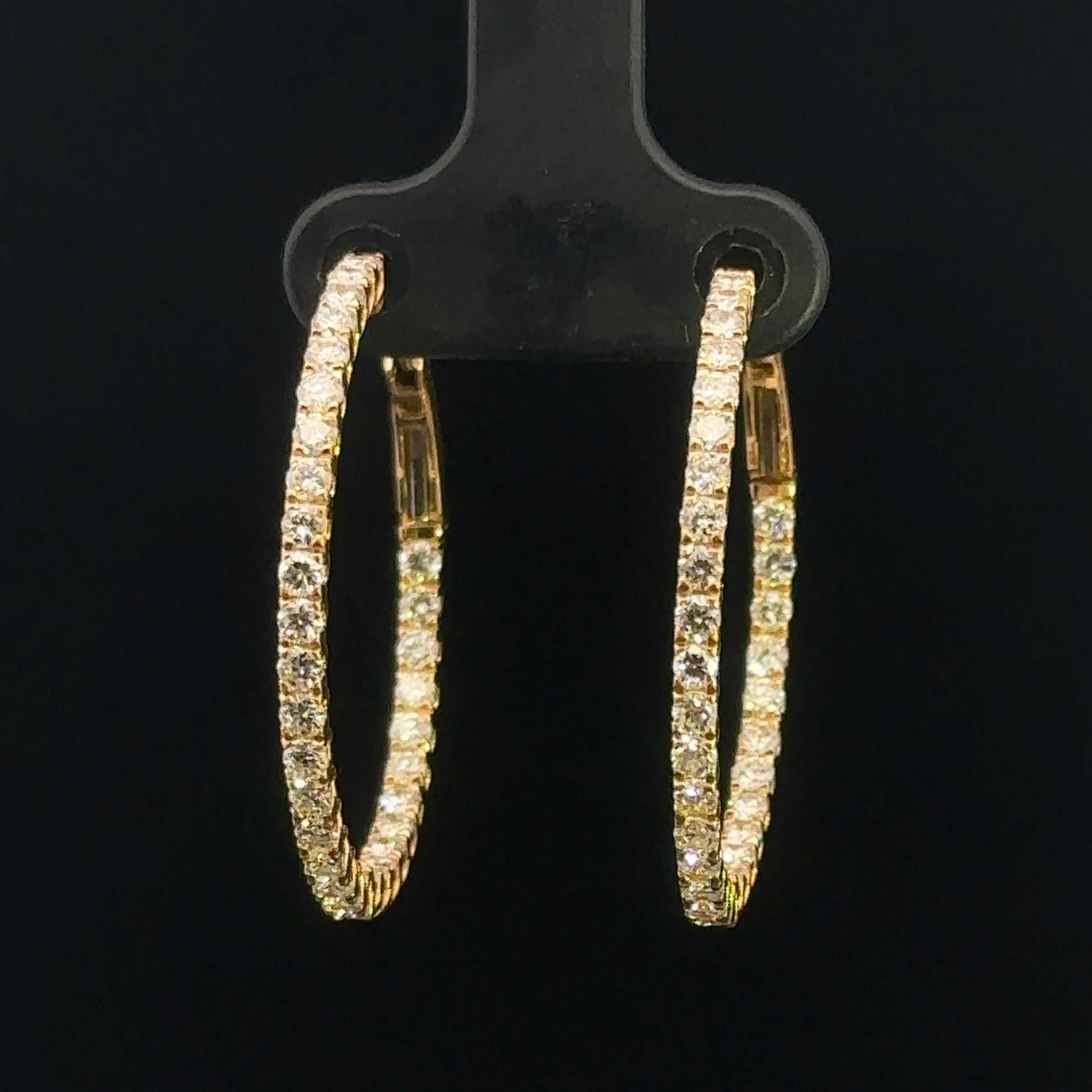 Alondra 18K Yellow Gold 1.90 CTW Inside-Out Diamond Hoop Earrings