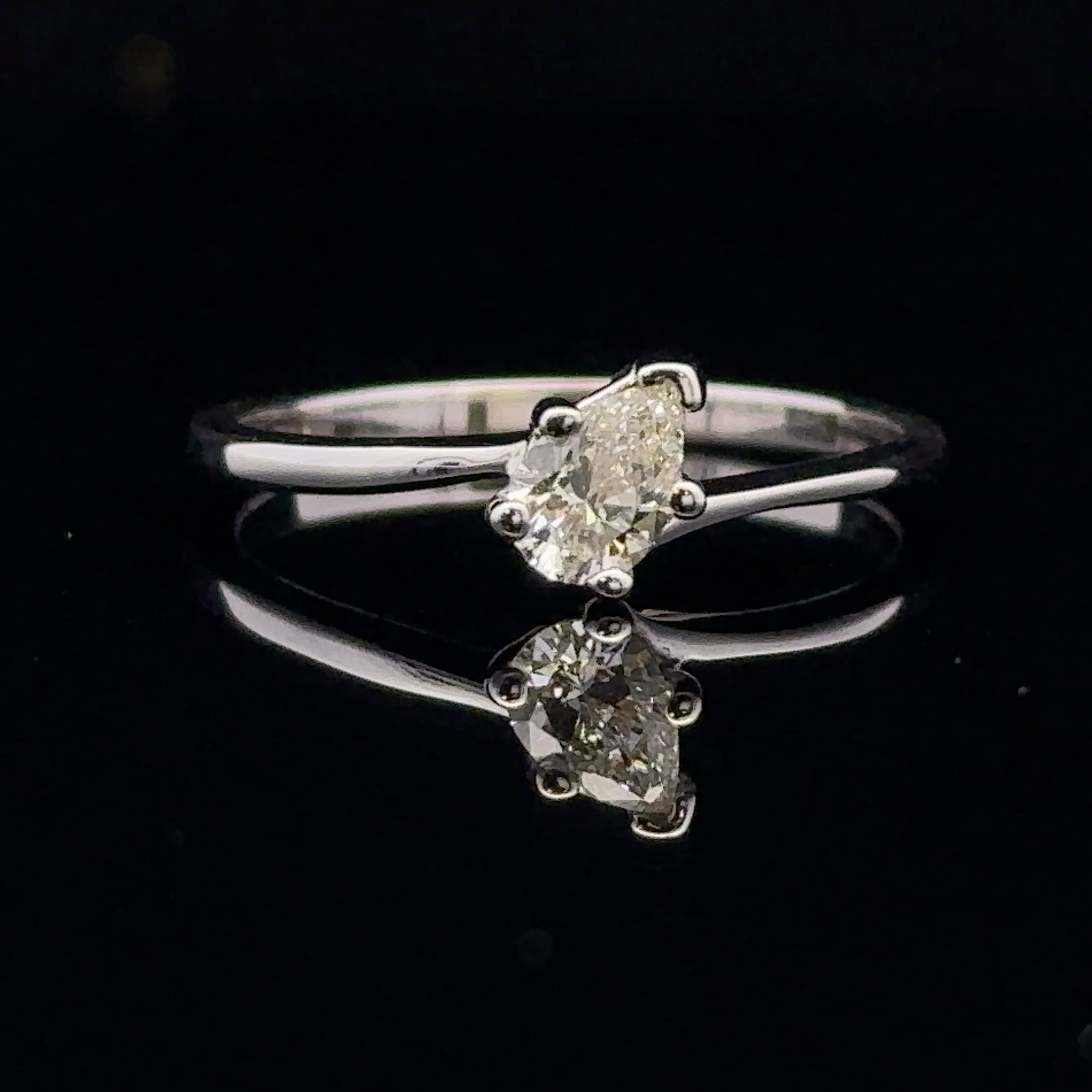 Ariyah 14KW .23CT Pear Shape Diamond Engagement Ring