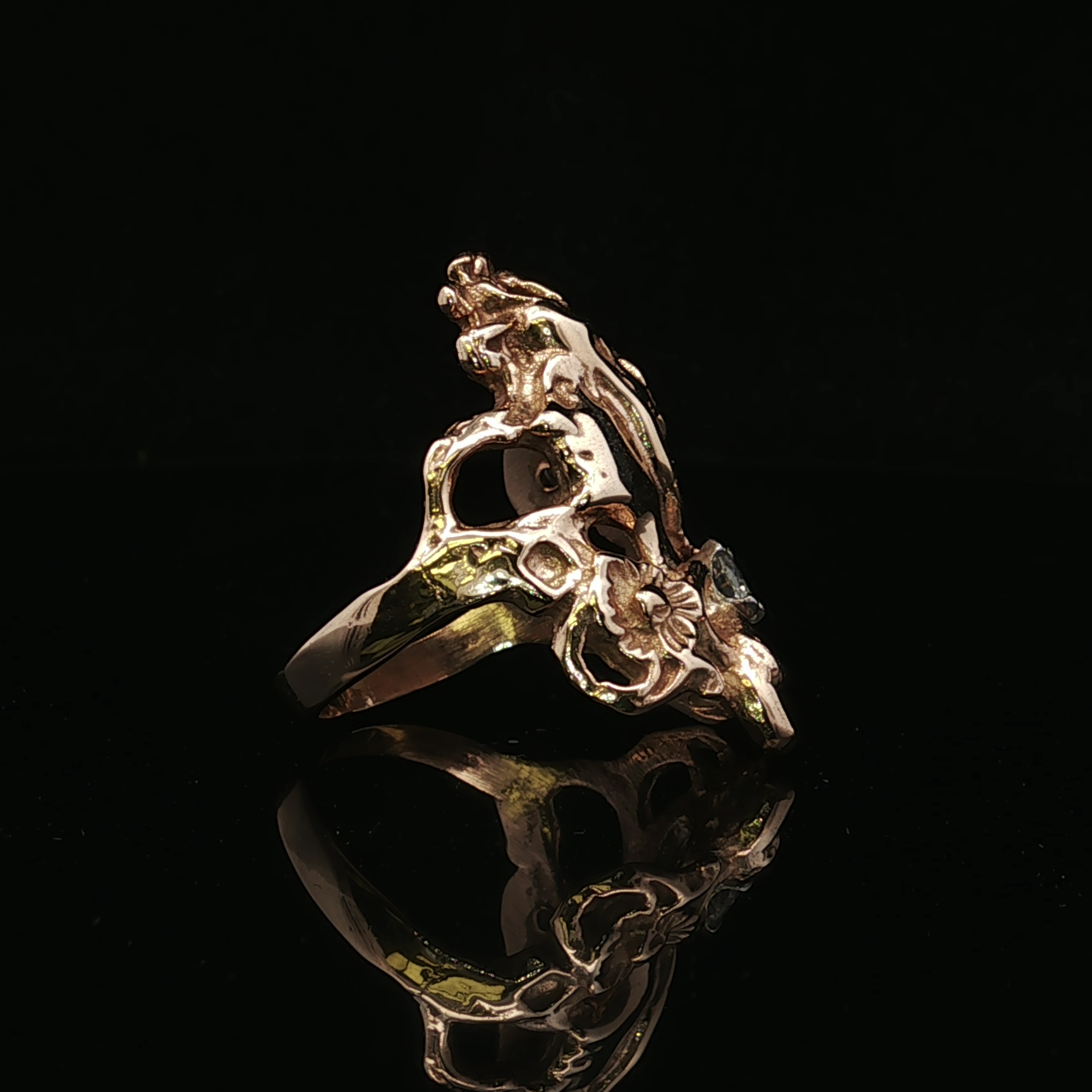 Yellow 14K Artisan Diamond Ring with 0.53 CTW