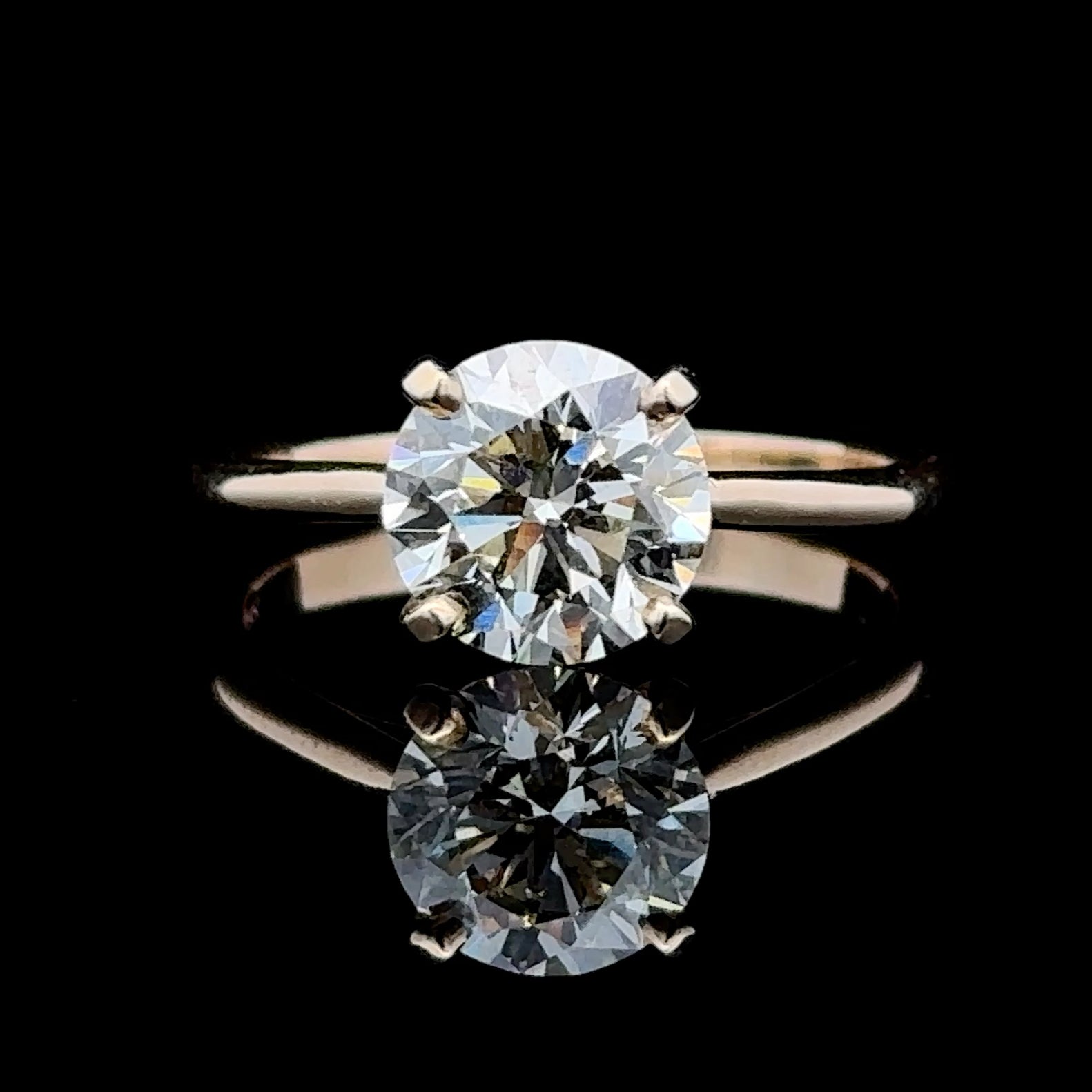Alaina 14K Yellow Gold Engagement Ring with 2.10ct K VS2 Diamond