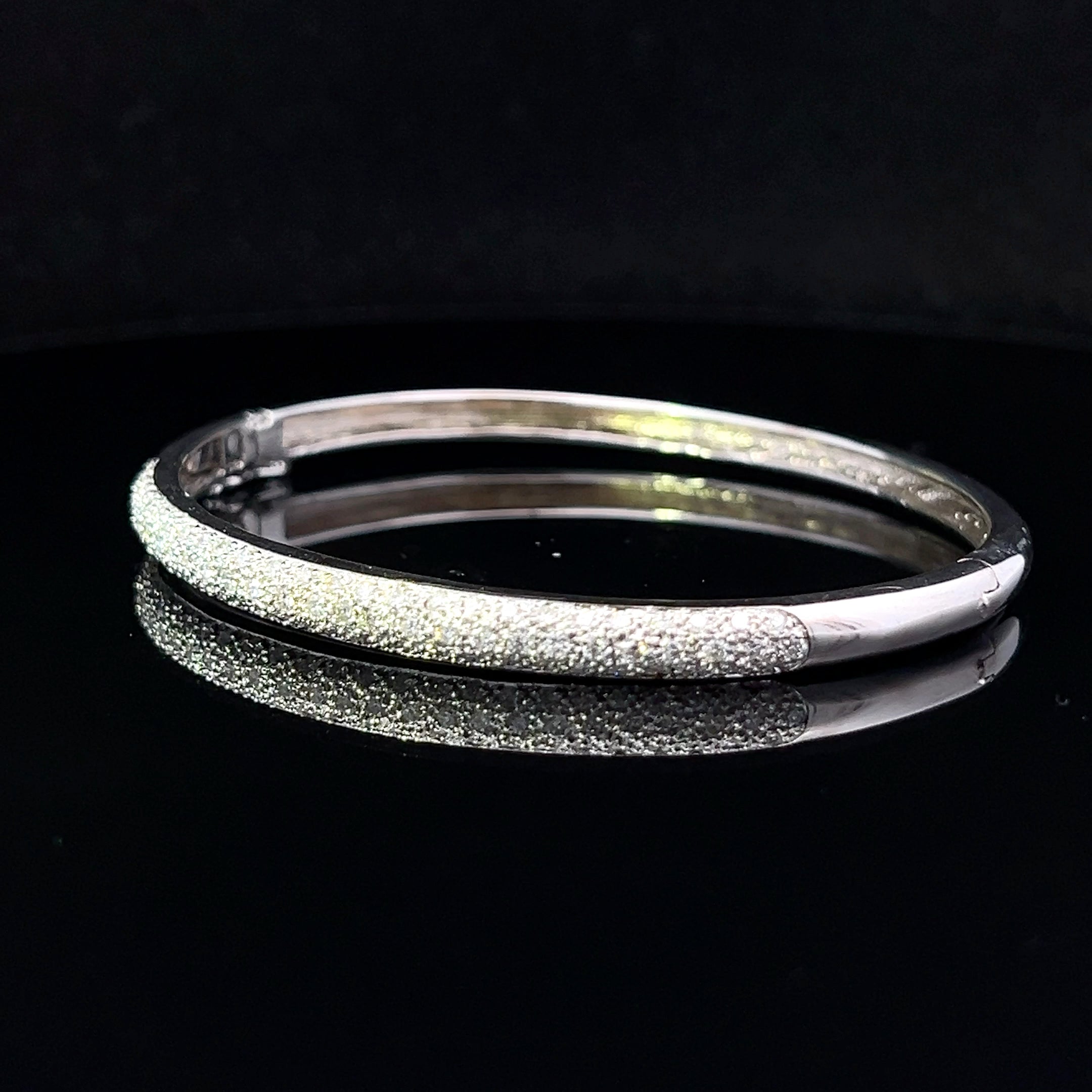 Elsa 18K Two-Tone Gold .66 CTW Pavé Diamond Bangle