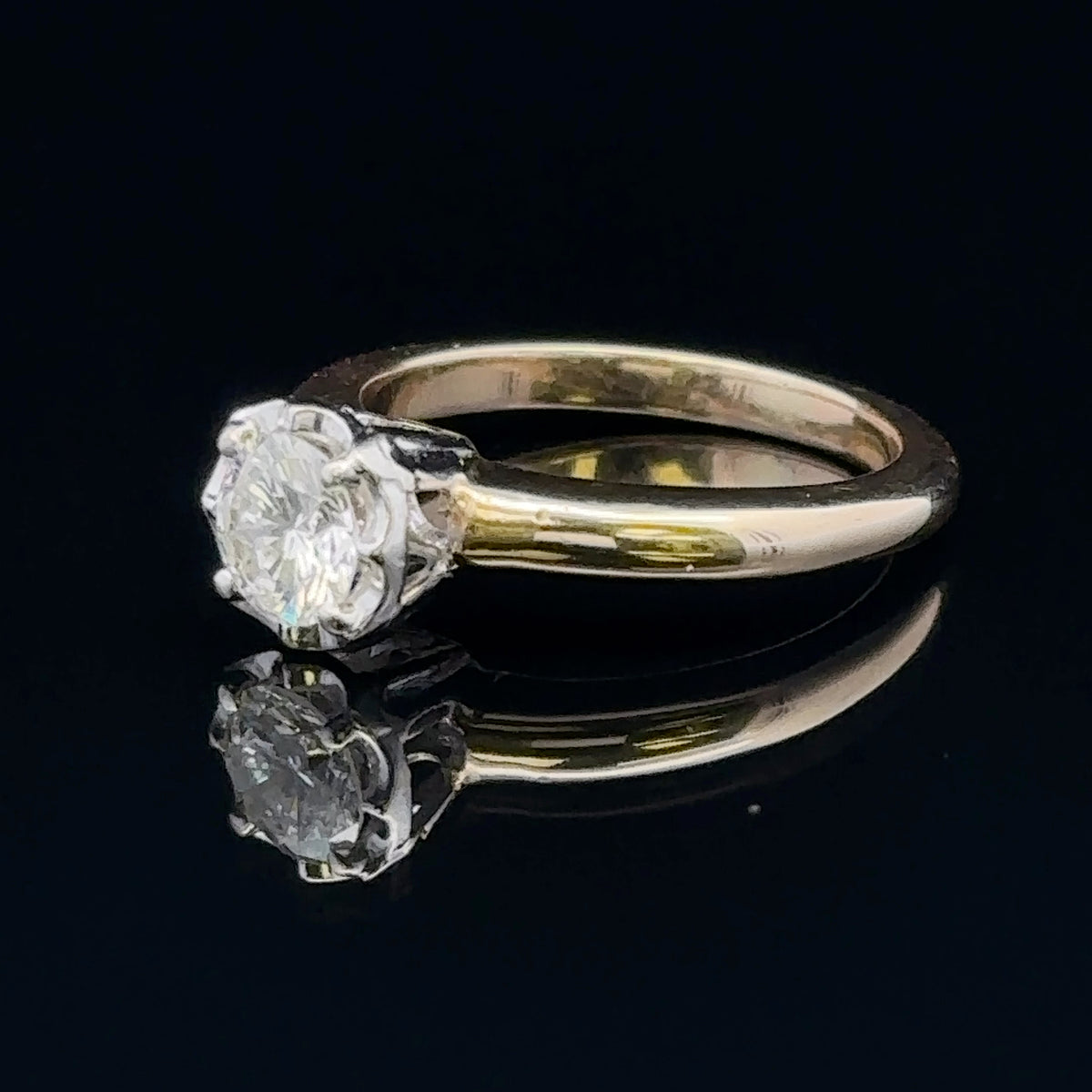 Casey 14k Yellow Gold Diamond Solitaire Engagement Ring