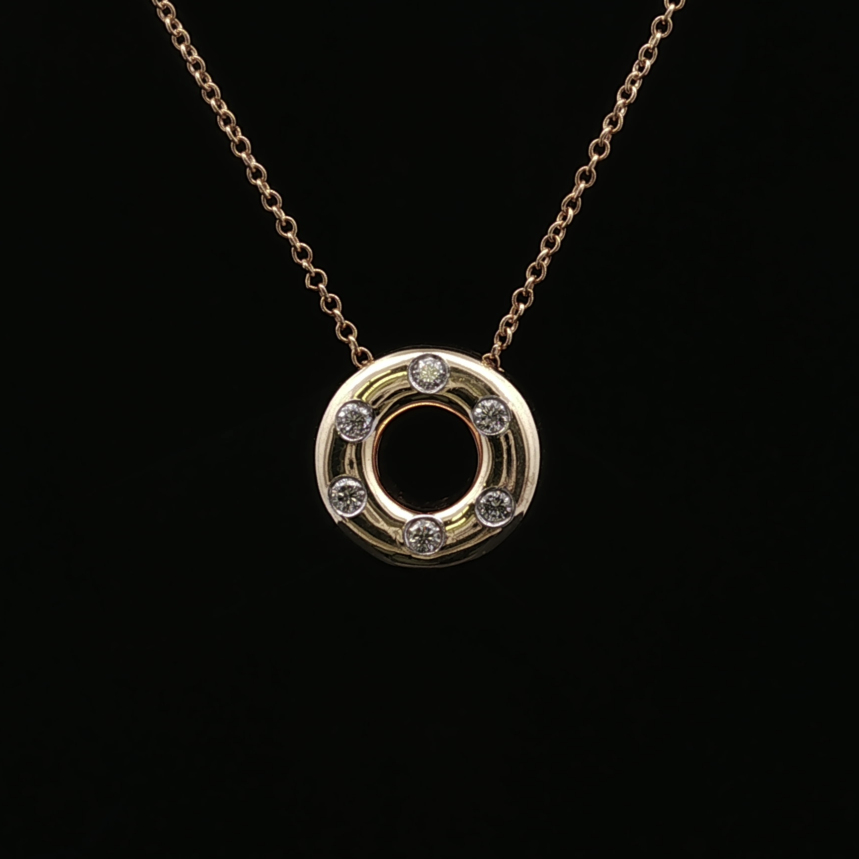 T&Co. Etoile Two-Tone Diamond Circle Necklace