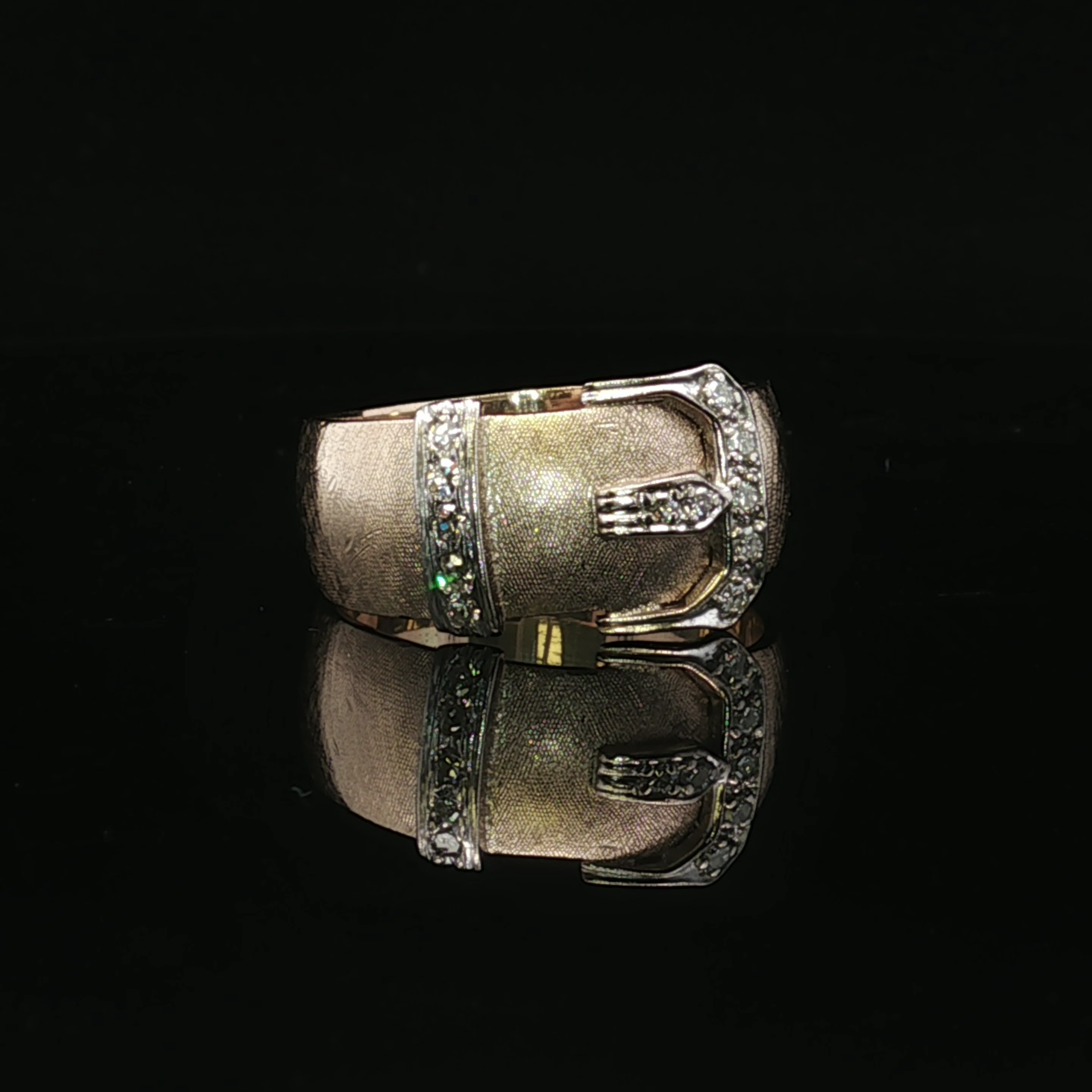 Kathleen 14K Yellow Gold Diamond Belt Ring