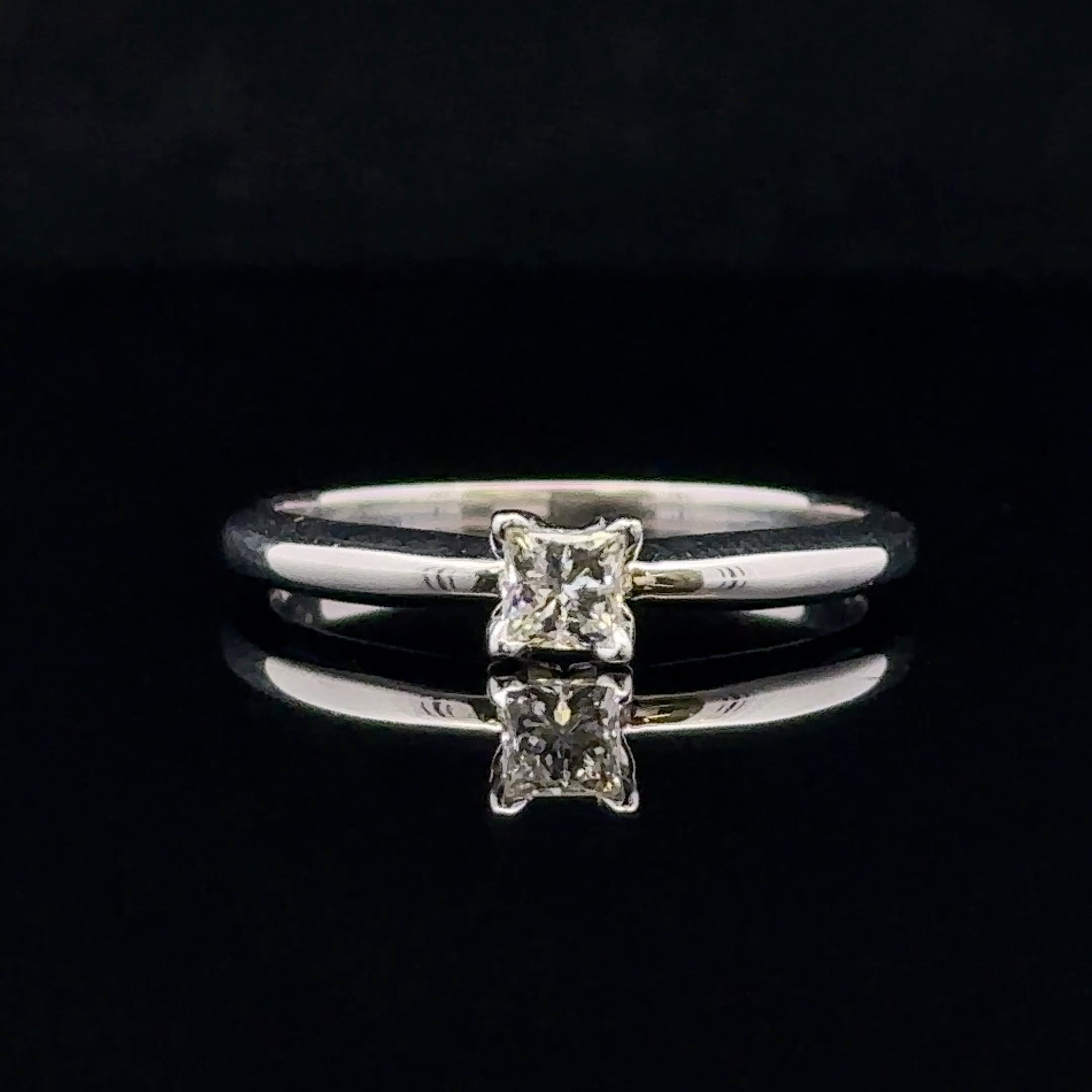 Nicole 14KW .26CT Princess Cut Diamond Engagement Ring