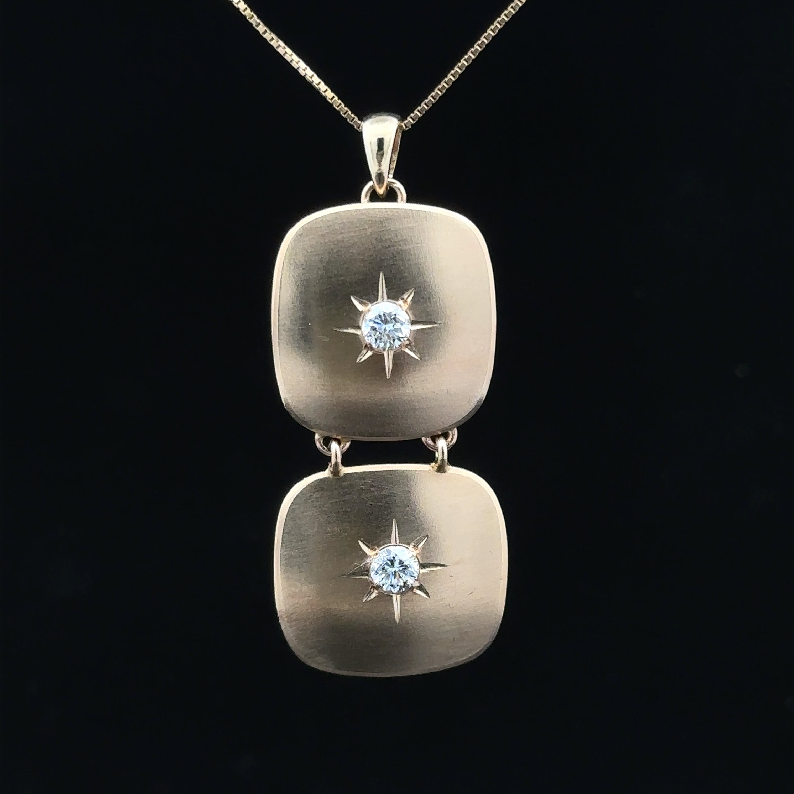 Crystal 14K Double Link Diamond Necklace