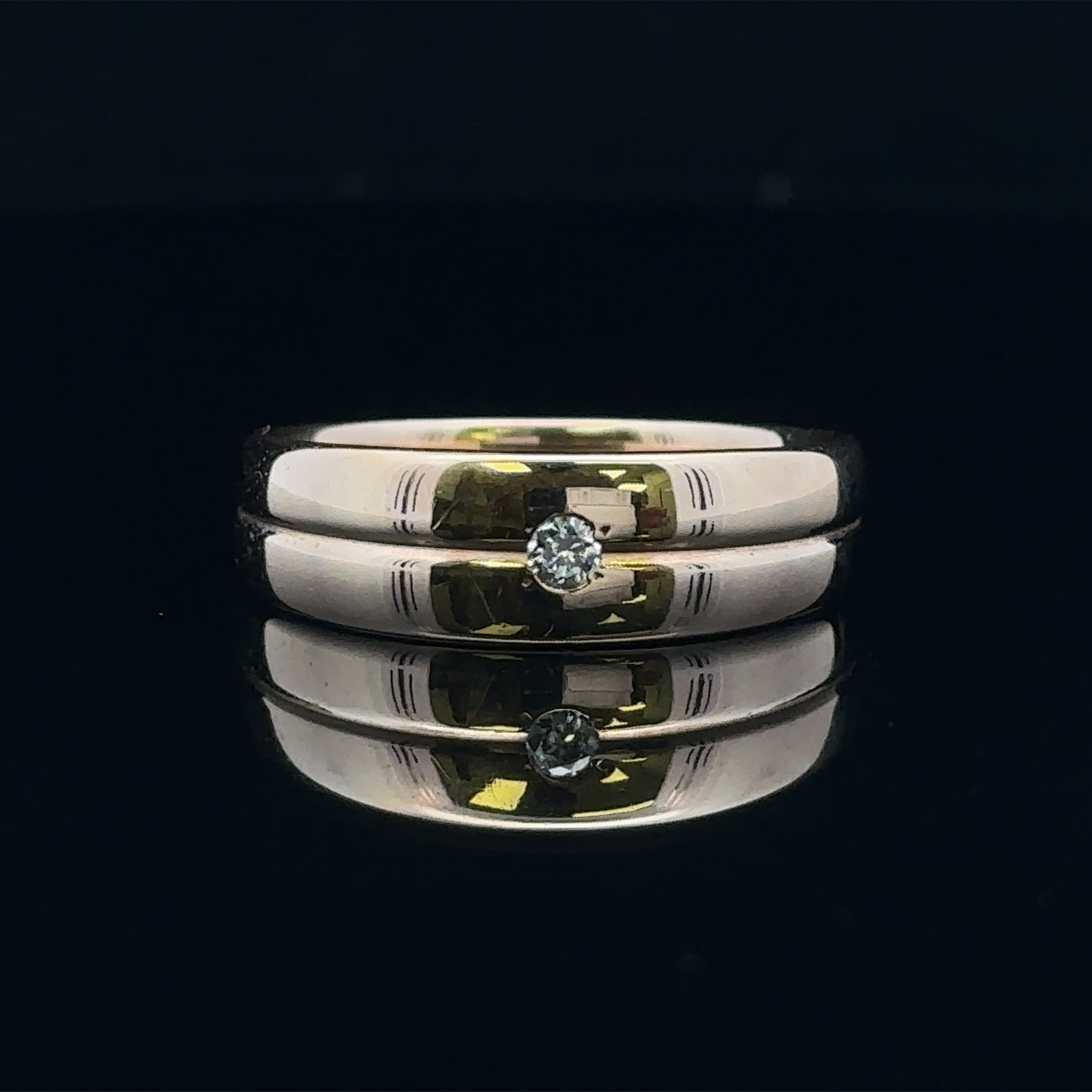 Liam Diamond Wedding Band in 14K Yellow Gold