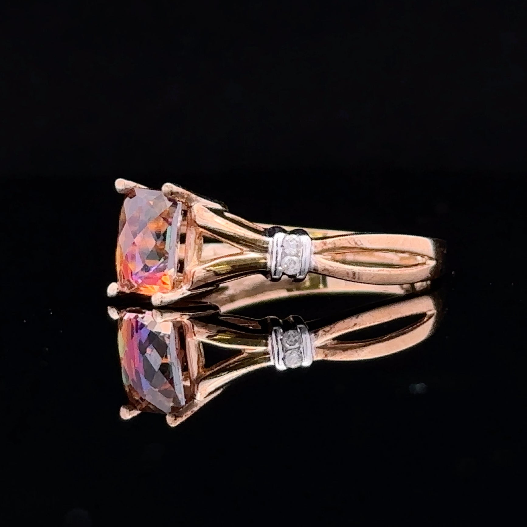Jordyn Gold Ring with Sunrise Topaz