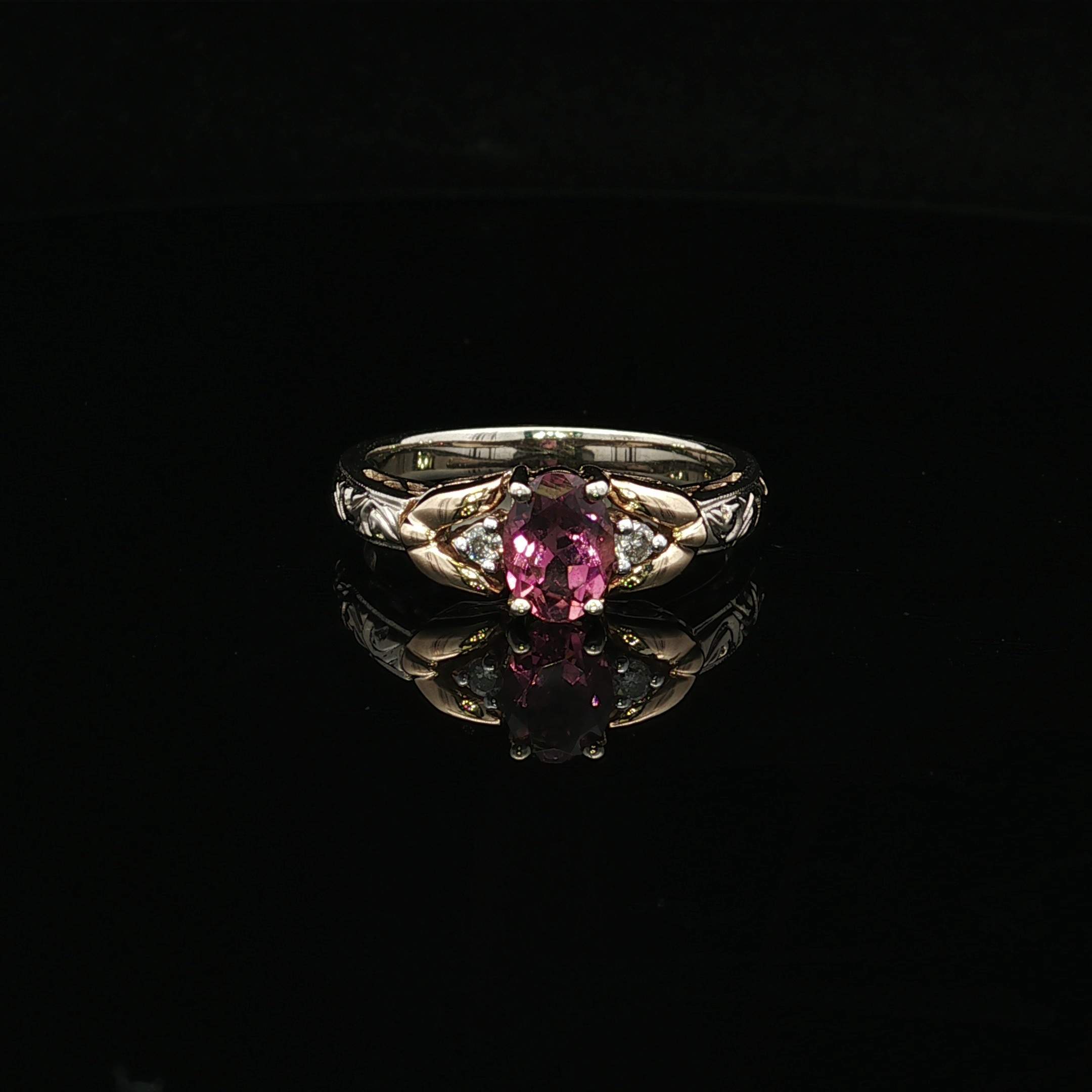 Blake 14K Two-Tone Pink Tourmaline and Diamond Ring