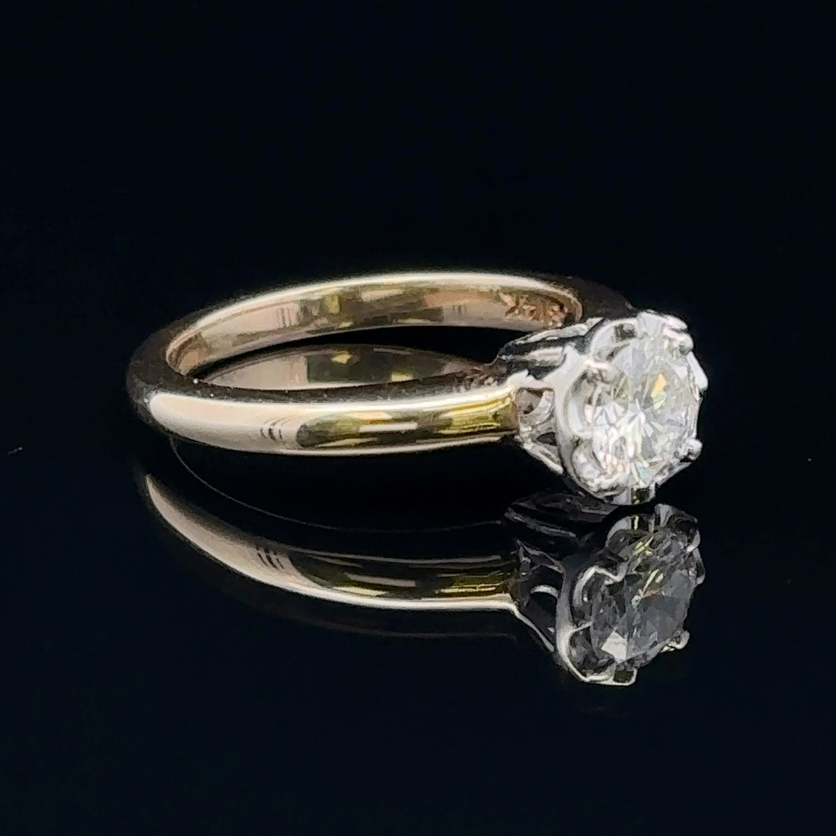 Casey 14k Yellow Gold Diamond Solitaire Engagement Ring