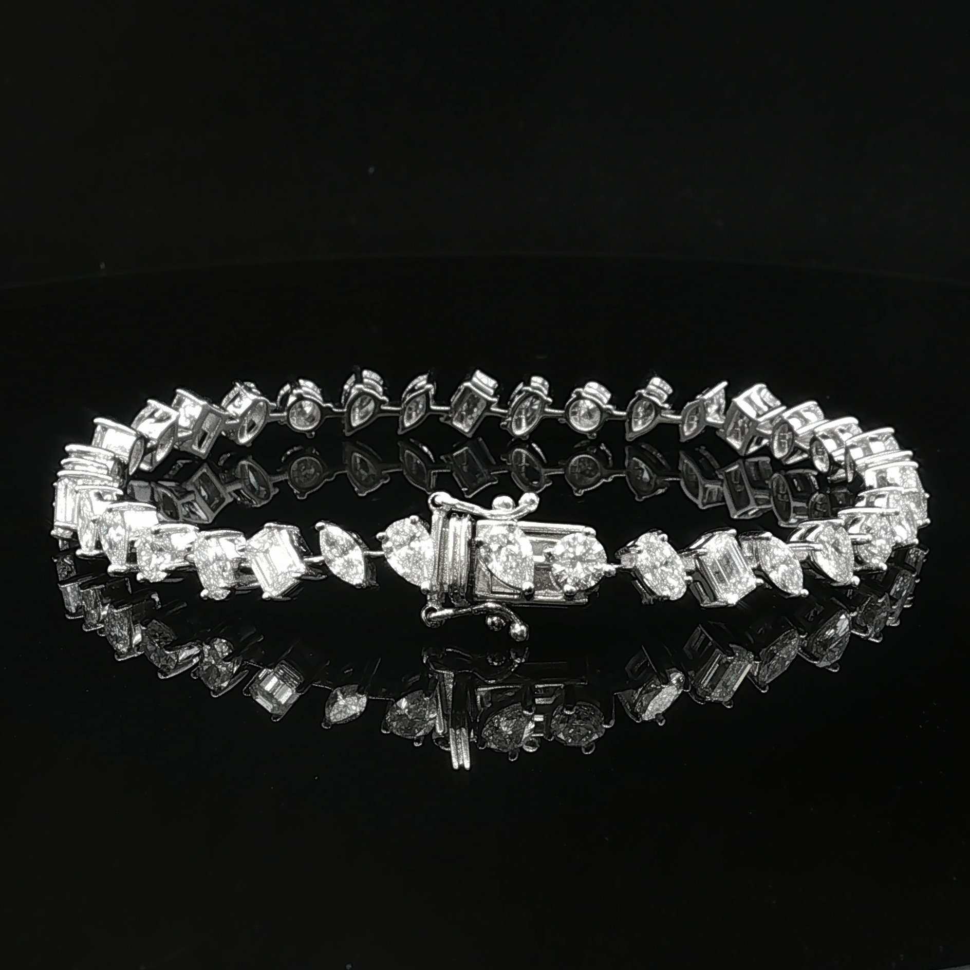 Maliah White Gold Lab Grown Diamond Tennis Bracelet