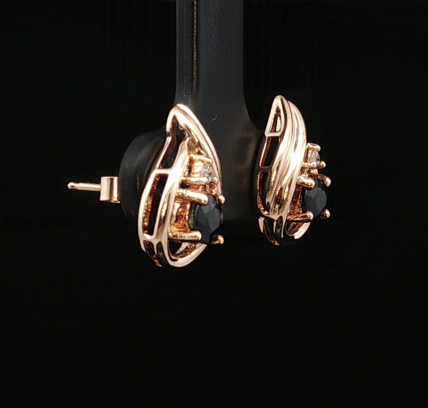 Milan Sapphire and Diamond Drop Earrings in 14K Yellow Gold