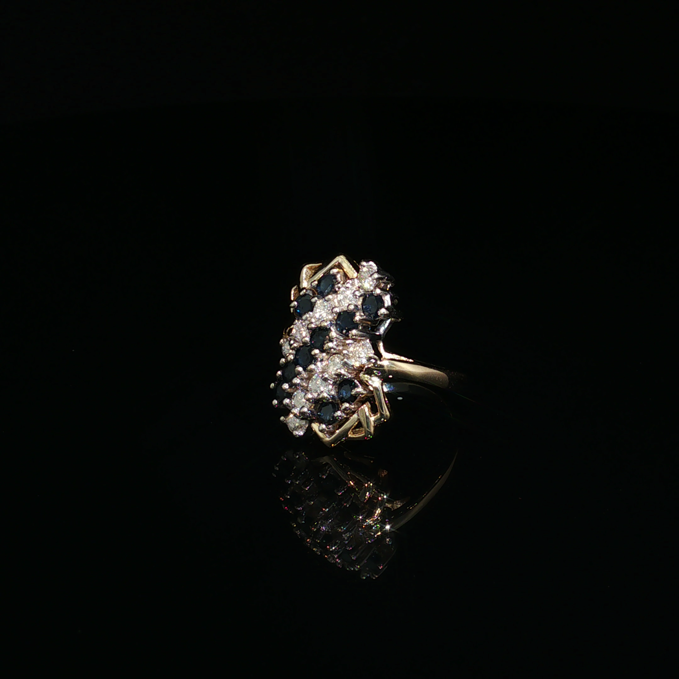 Soleil 14K Yellow Gold Sapphire & Diamond Ring