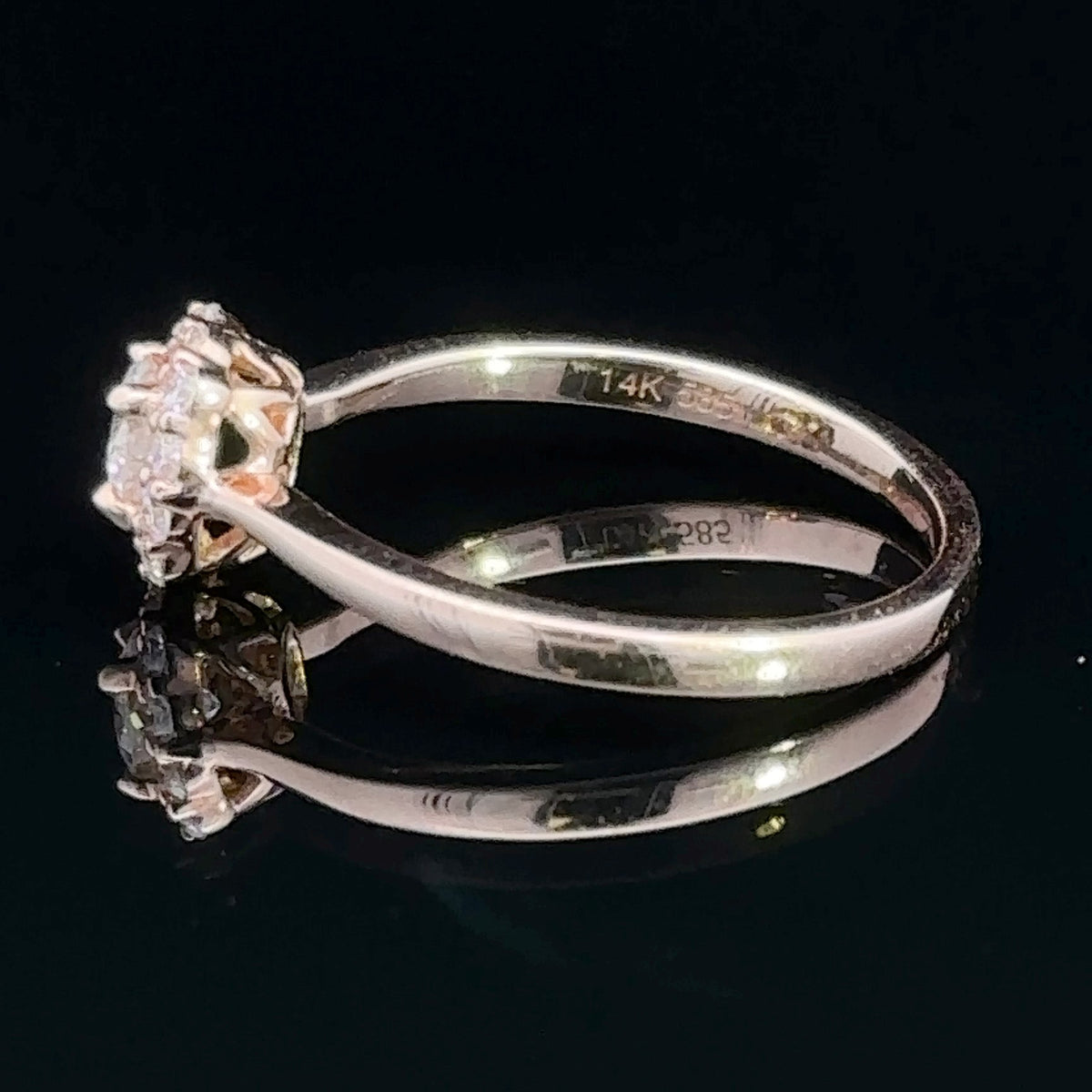 Madilynn 14k Rose Gold Diamond Halo Engagement Ring