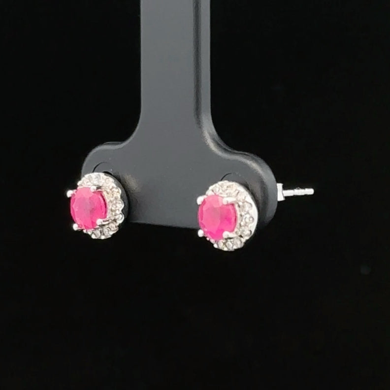 Keyla Ruby and Diamond Earrings