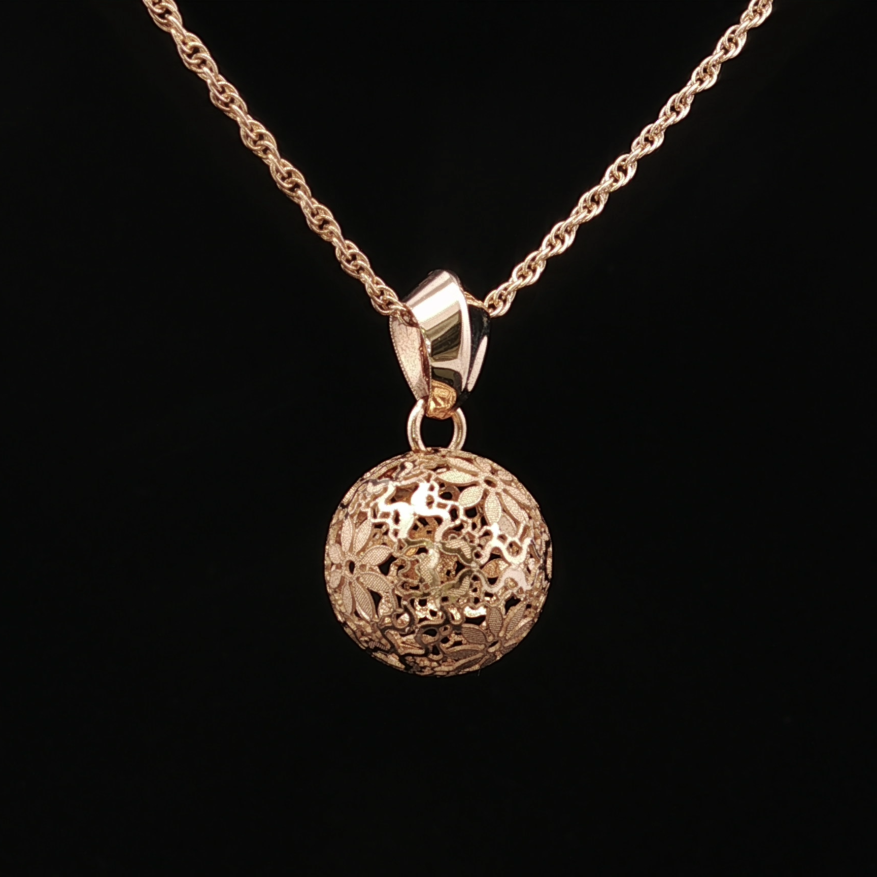 Beryl Yellow 14K Bead Necklace – 17 Inch Rope