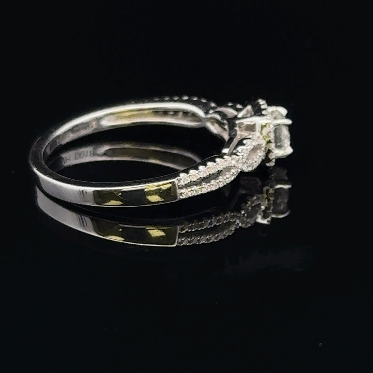 Marley 14k White Gold .48ctw Diamond Halo Engagement Ring