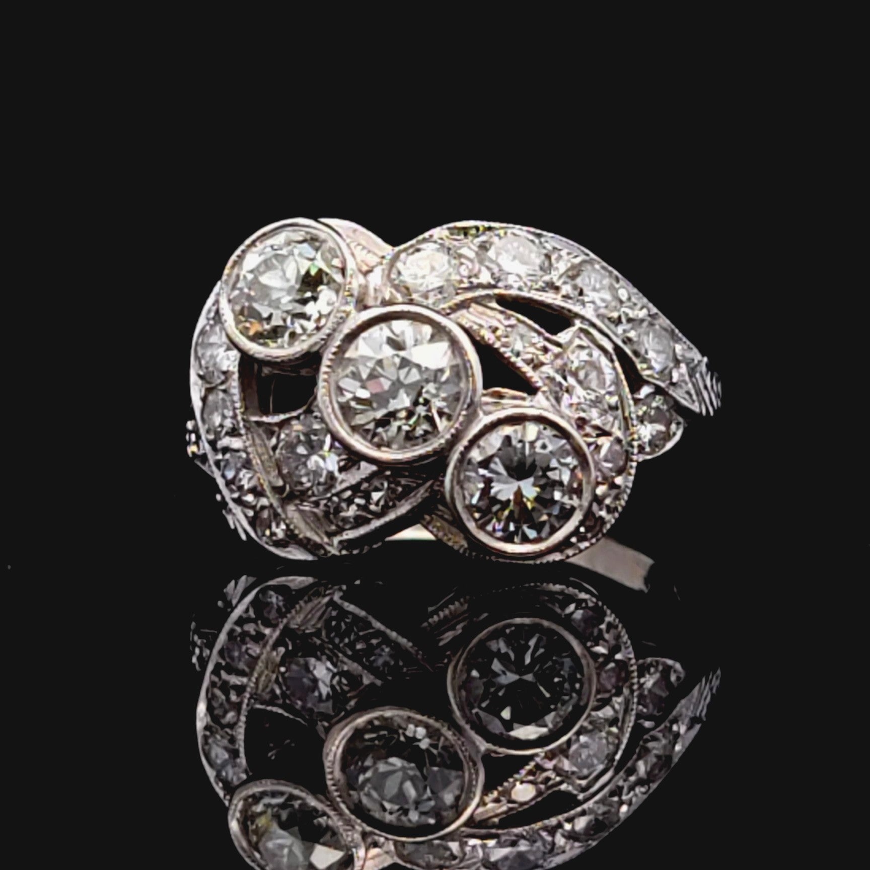 Myah Vintage White 10K Diamond Ring