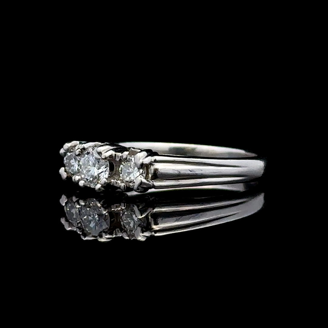 Sienna Platinum 3-Stone Diamond Engagement Ring, Size 8