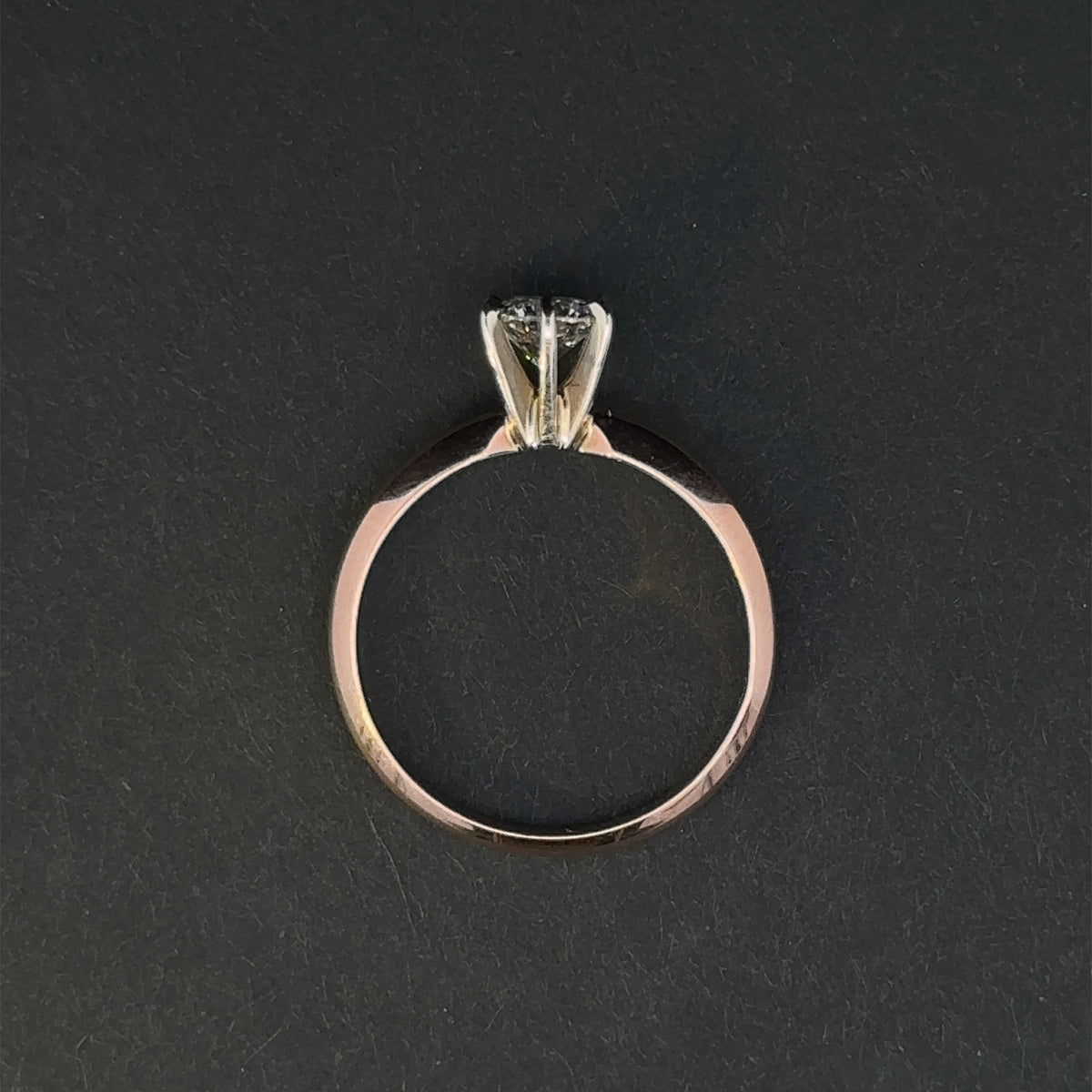 Bella 14k Two-Tone .50ct Diamond Solitaire Engagement Ring