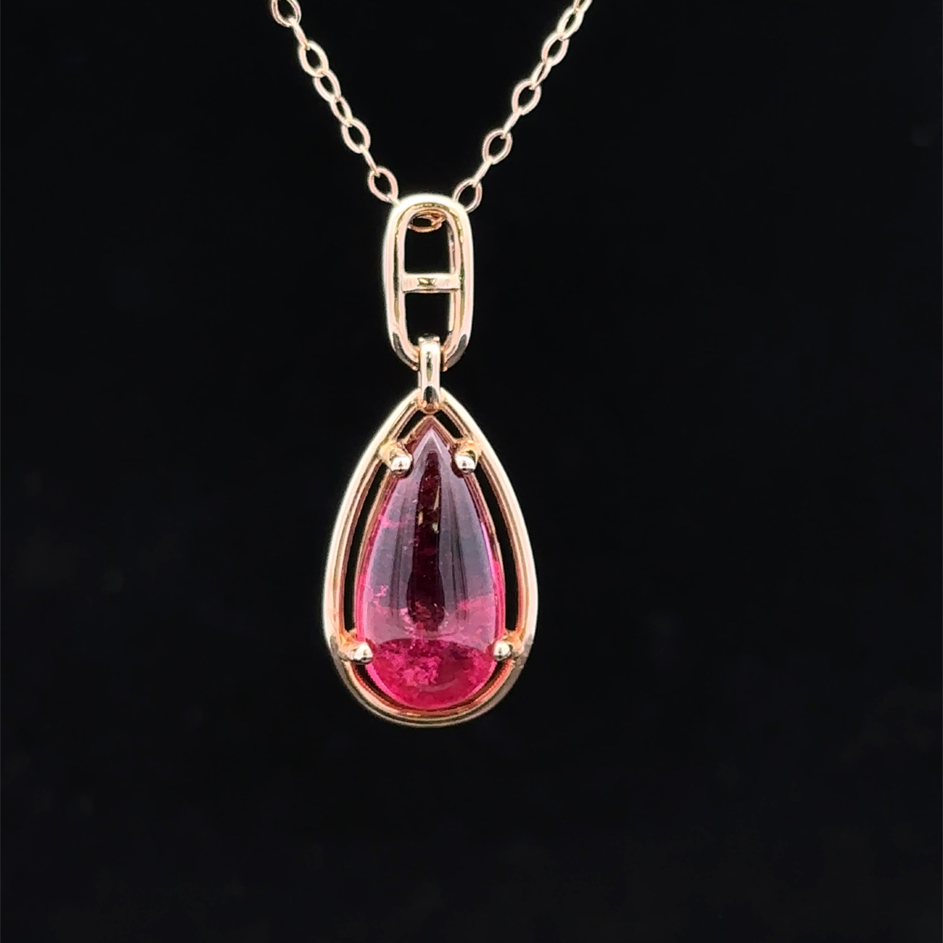 Paislee Gold Necklace with Tourmaline
