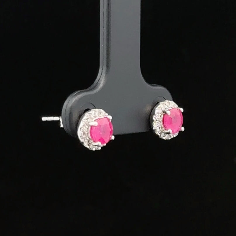 Keyla Ruby and Diamond Earrings