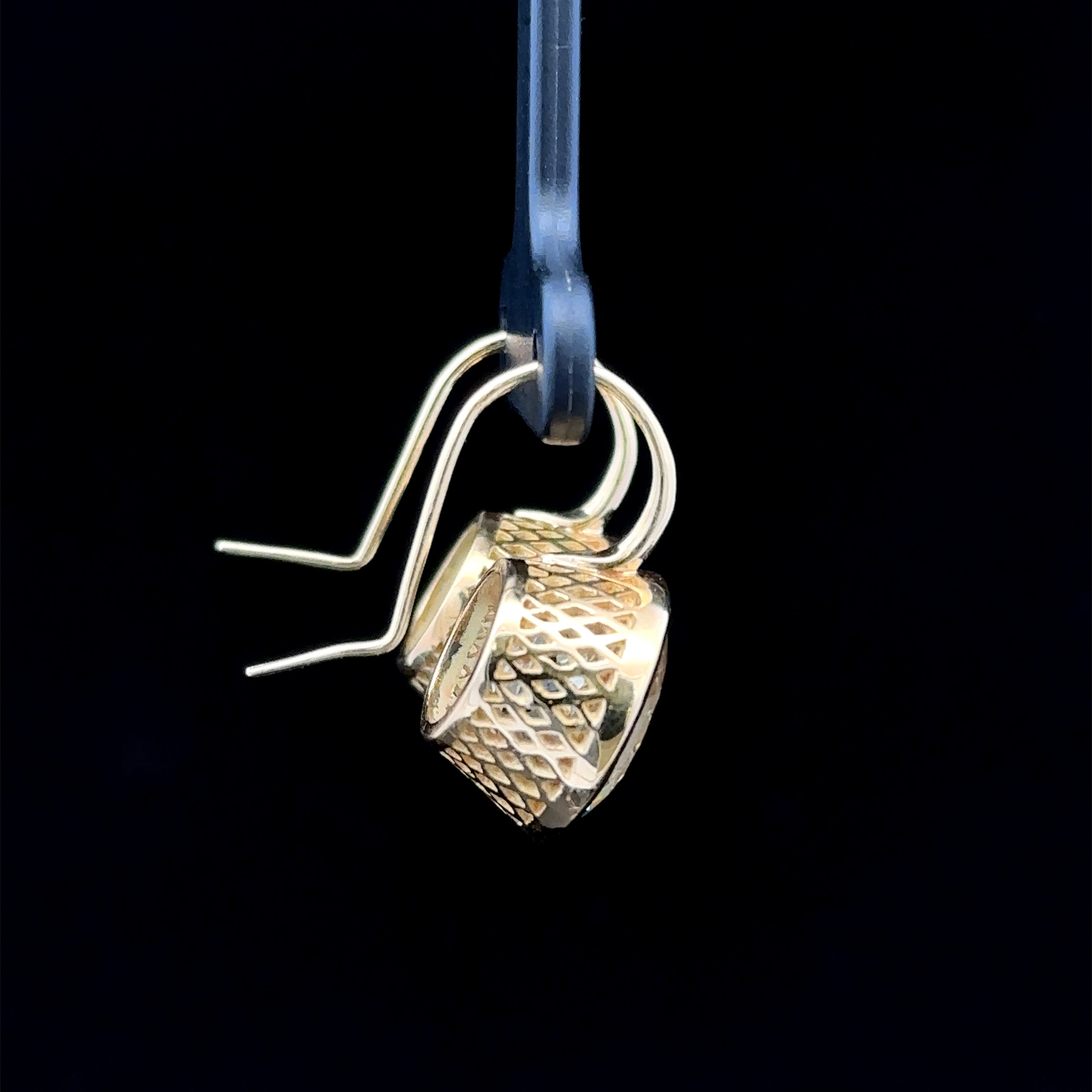 Nancy 18K Yellow Gold Drop Earrings with 12.00ct Green Amethysts