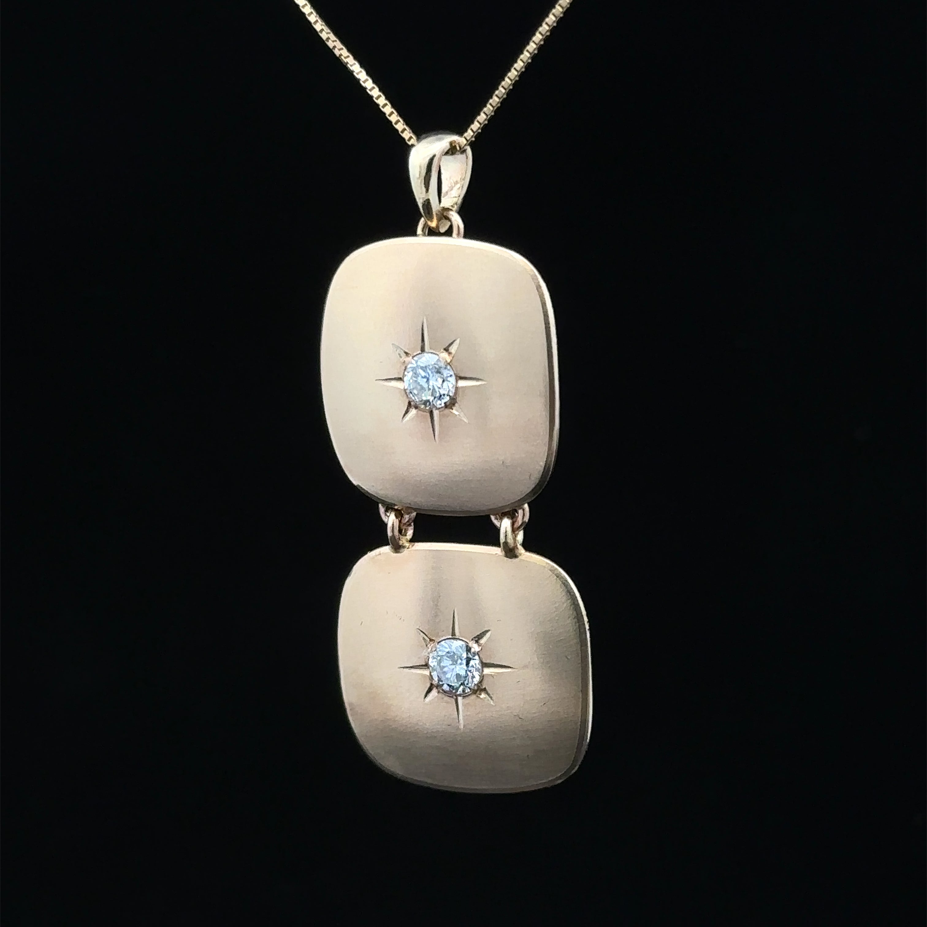 Crystal 14K Double Link Diamond Necklace